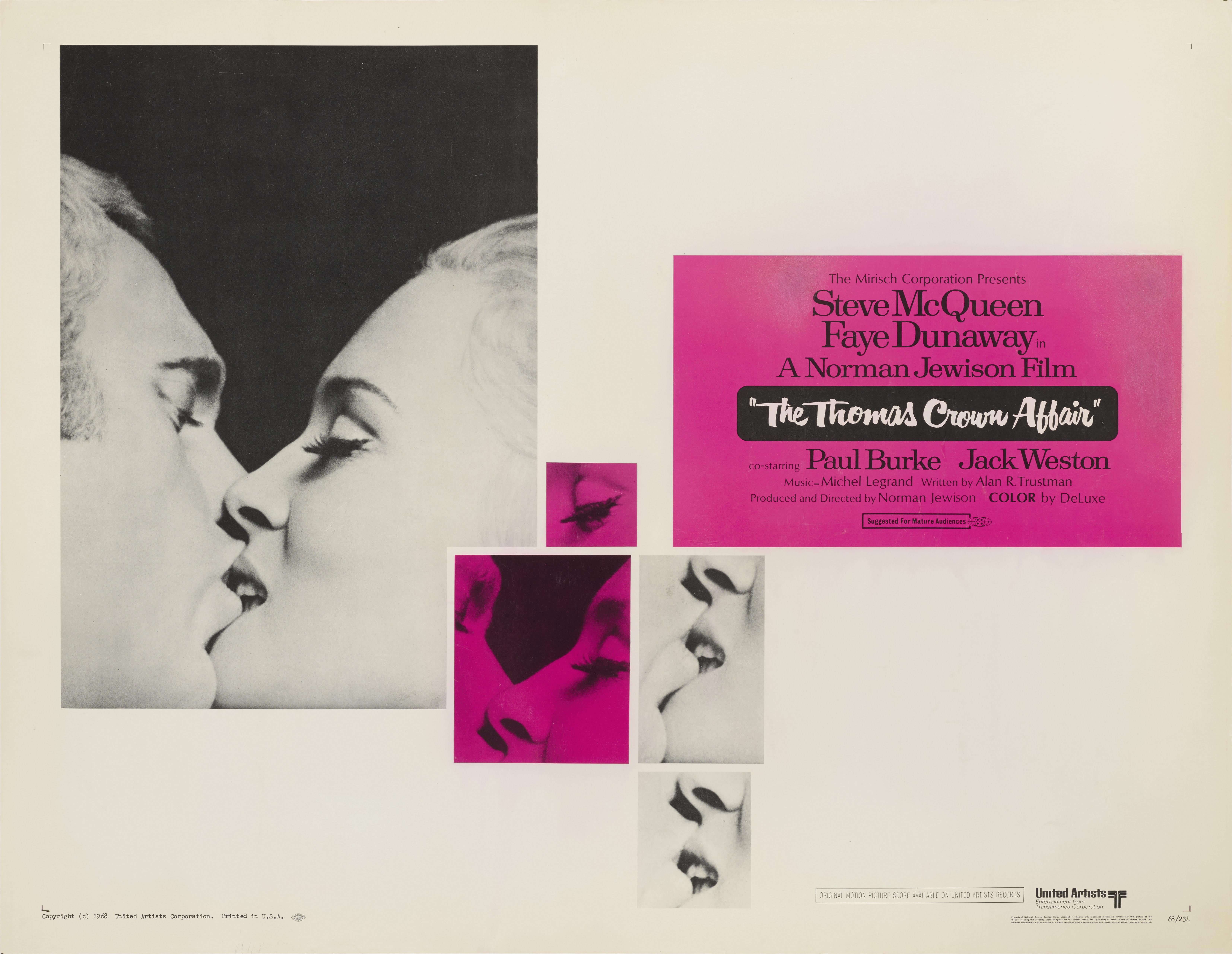 Originales US-Filmplakat für die Romanze und den Thriller von 1968 unter der Regie von Norman Jewison mit Steve McQueen und Faye Dunaway in den Hauptrollen.

Dieses Plakat ist die Erhaltung Papier zurück und es wäre flach in einem sehr packen und