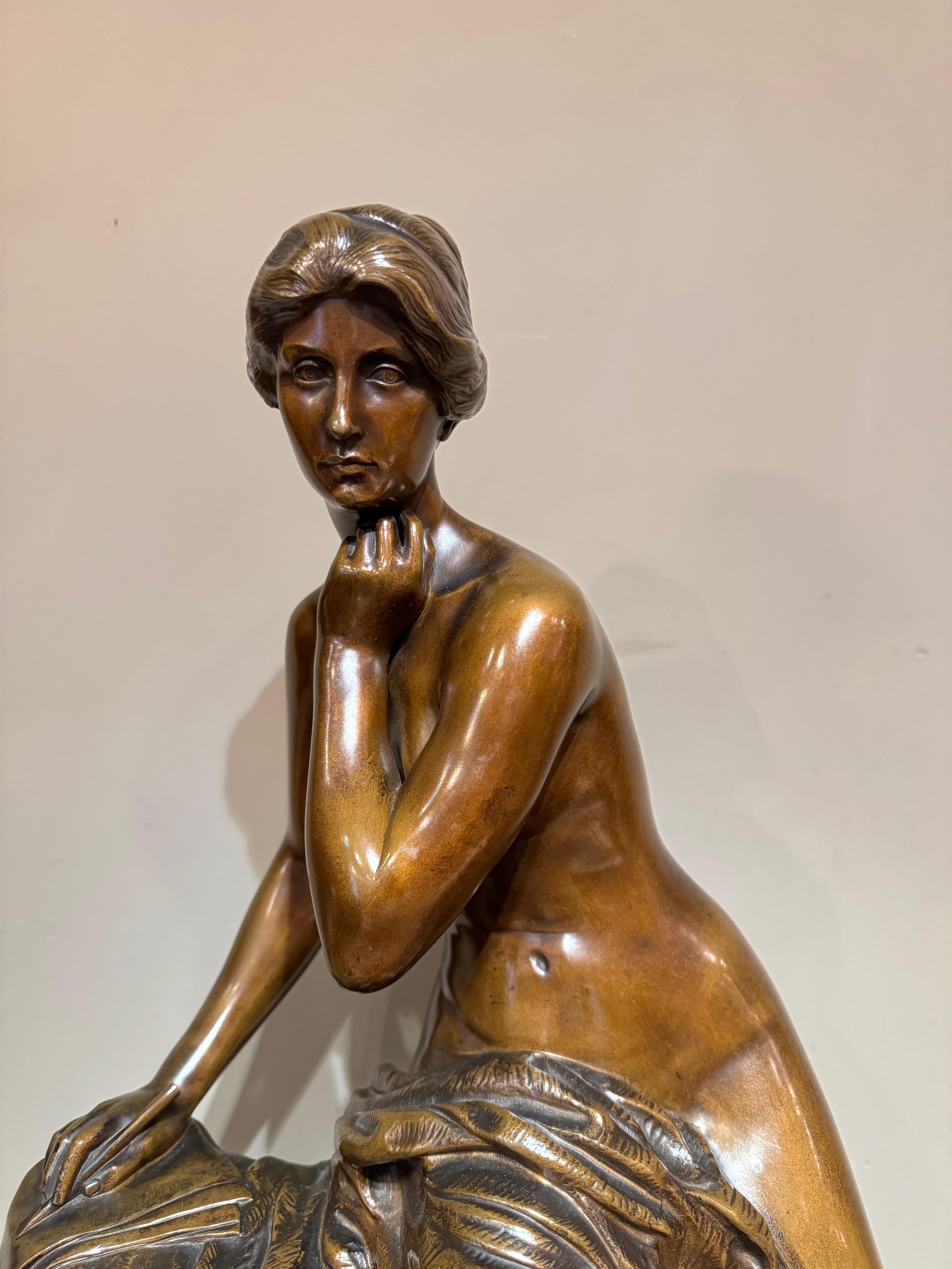 Art Nouveau Il pensiero, Henri-Léon Léon circa 1890 in vendita