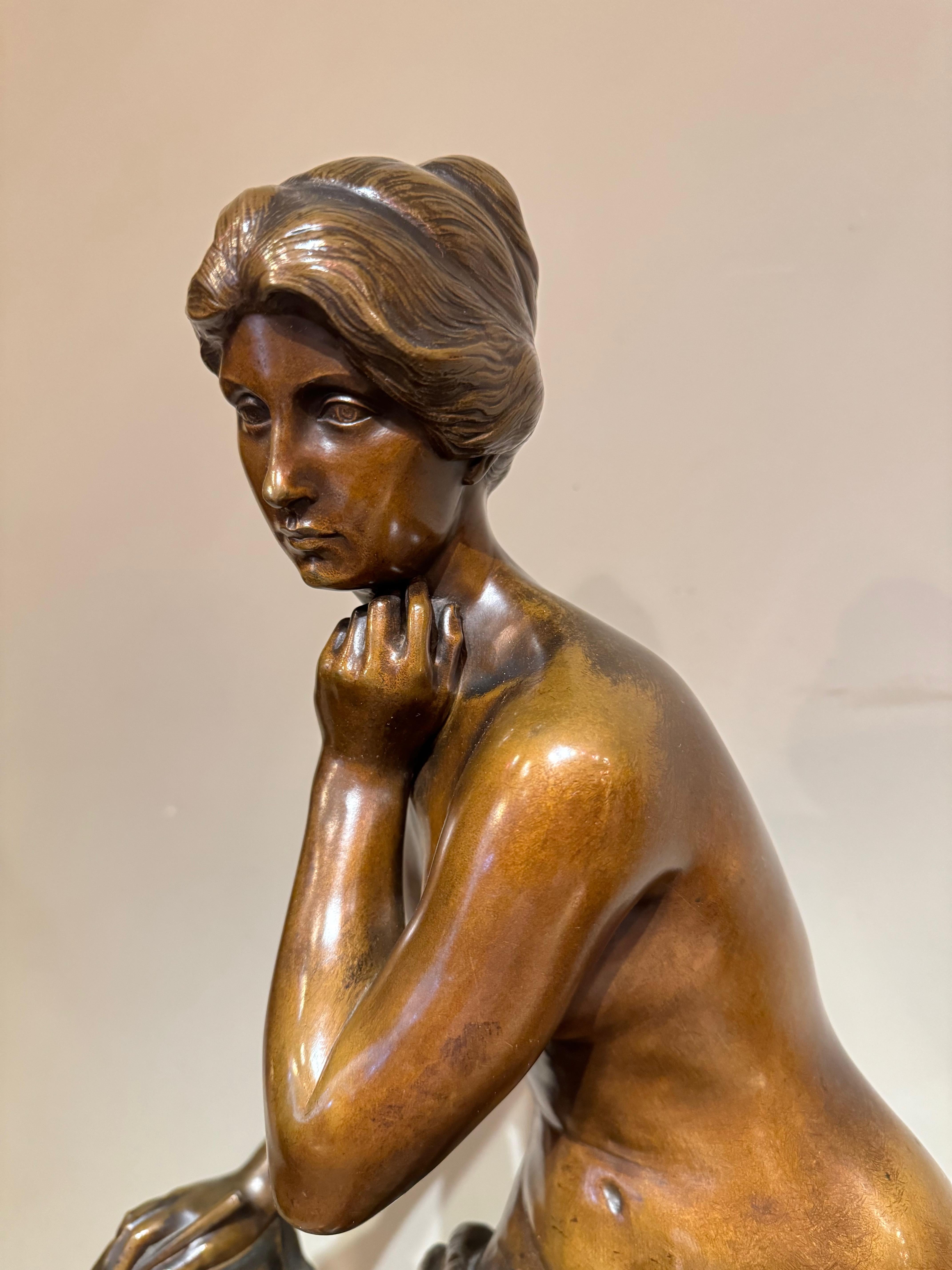 Patinato Il pensiero, Henri-Léon Léon circa 1890 in vendita