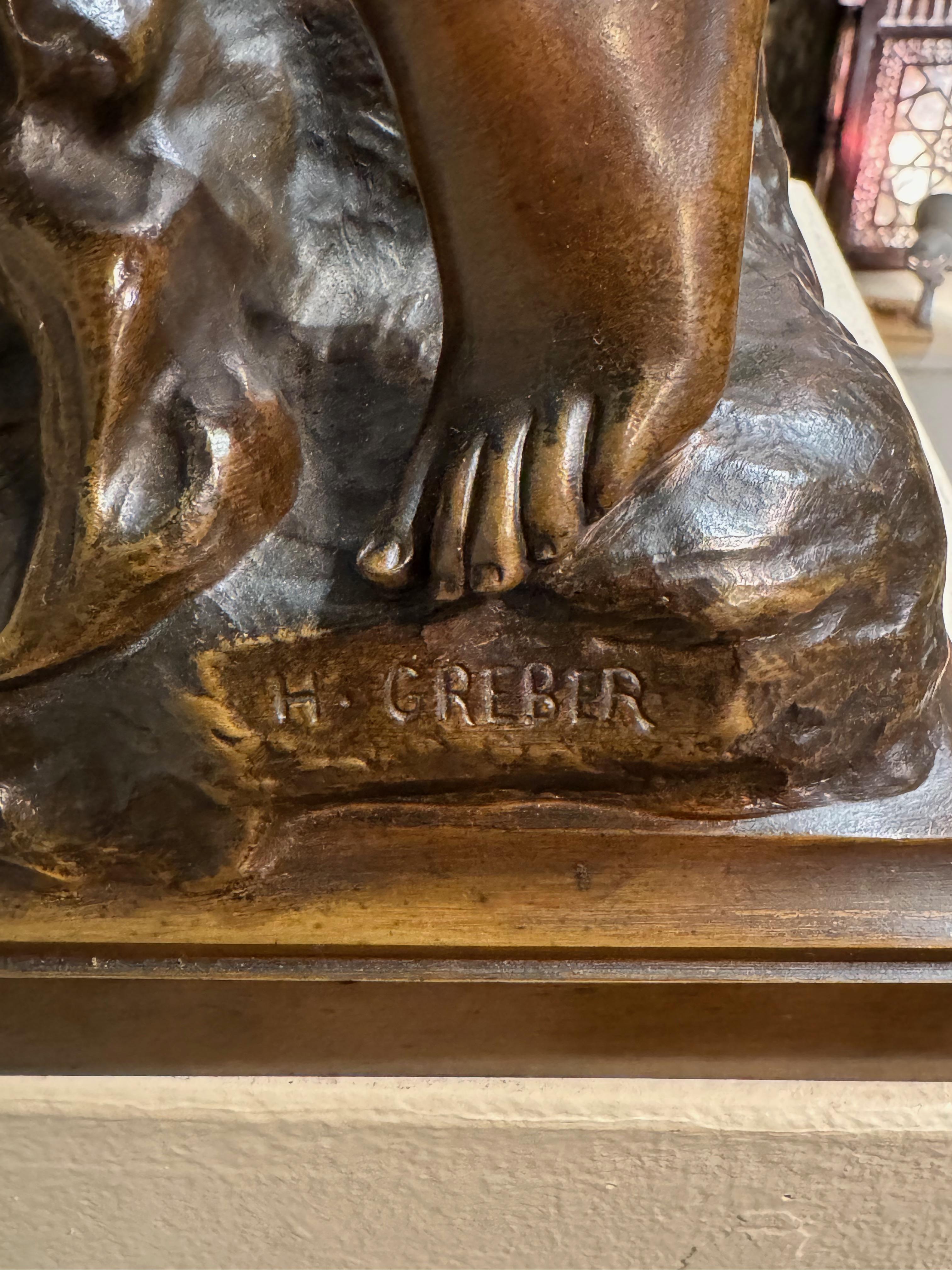Bronzo Il pensiero, Henri-Léon Léon circa 1890 in vendita