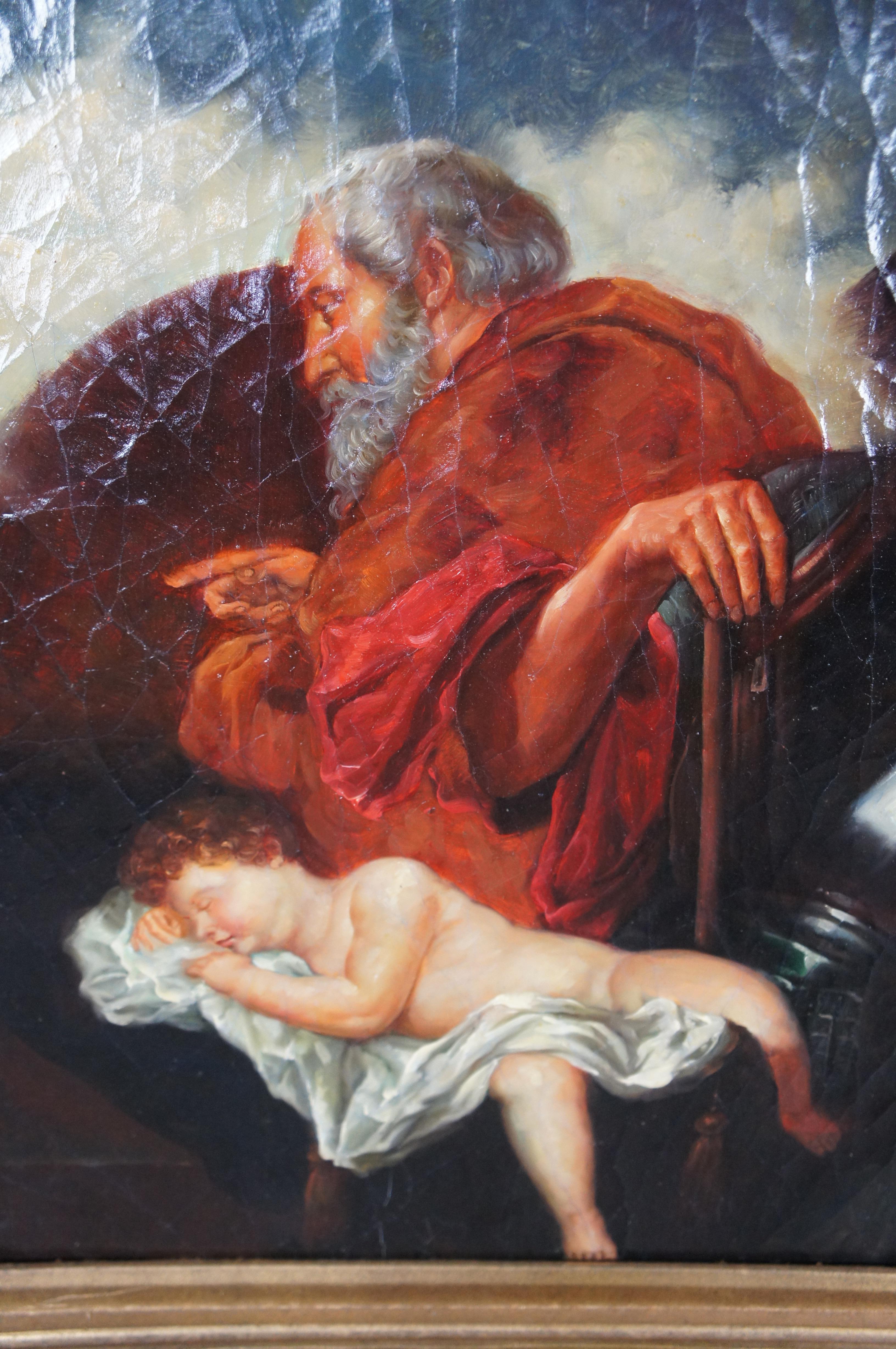 The Three Ages Of Man Flemish Baroque Oil Painting After Anthony van Dyck 48