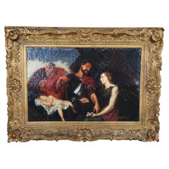 Les trois âges de l'homme Peinture à l'huile baroque flamande d'après Anthony Van Dyck 48"
