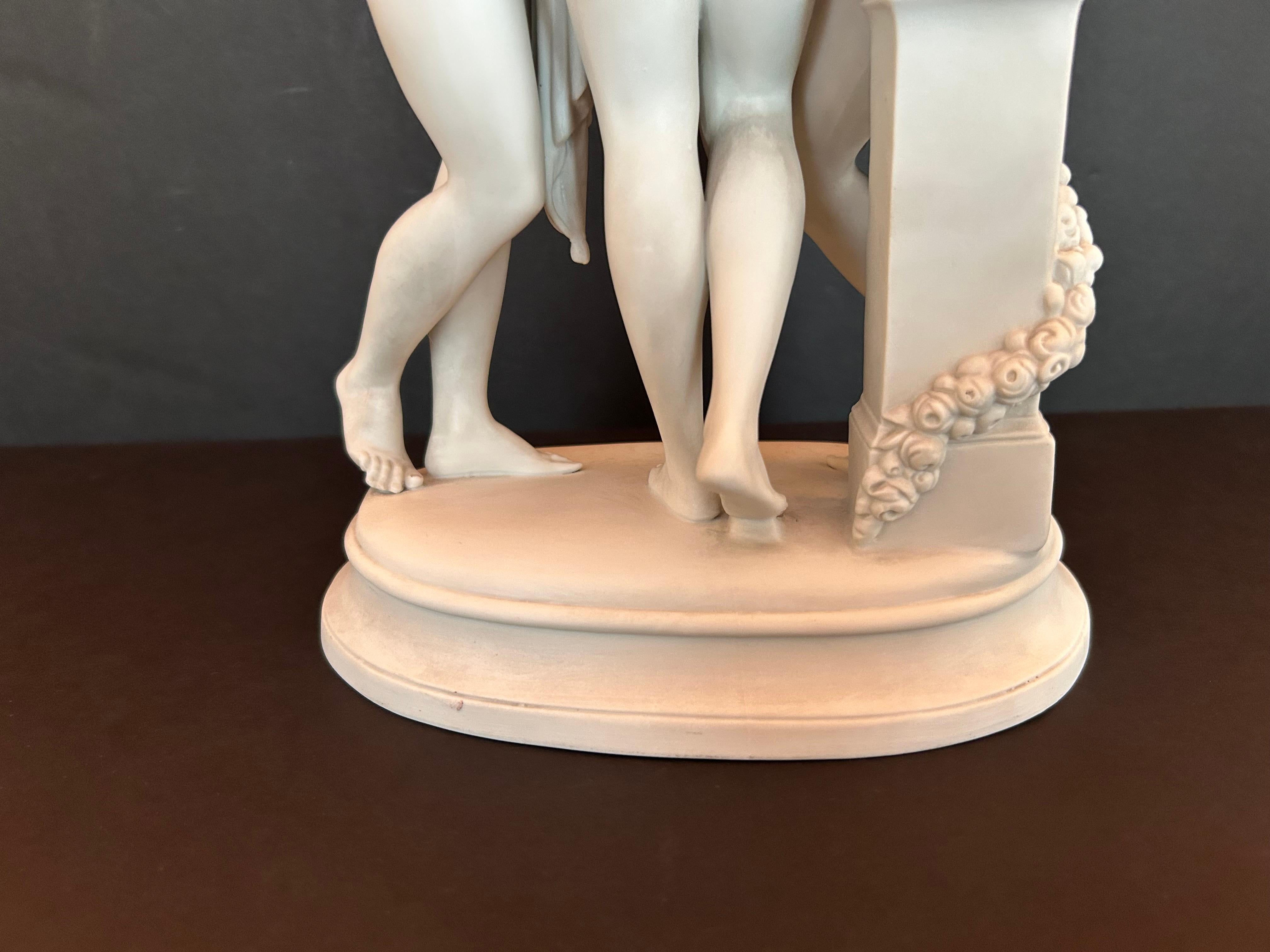 The Three Graces, After Canova, Bisque Porcelain, Early Twentieth Century For Sale 5