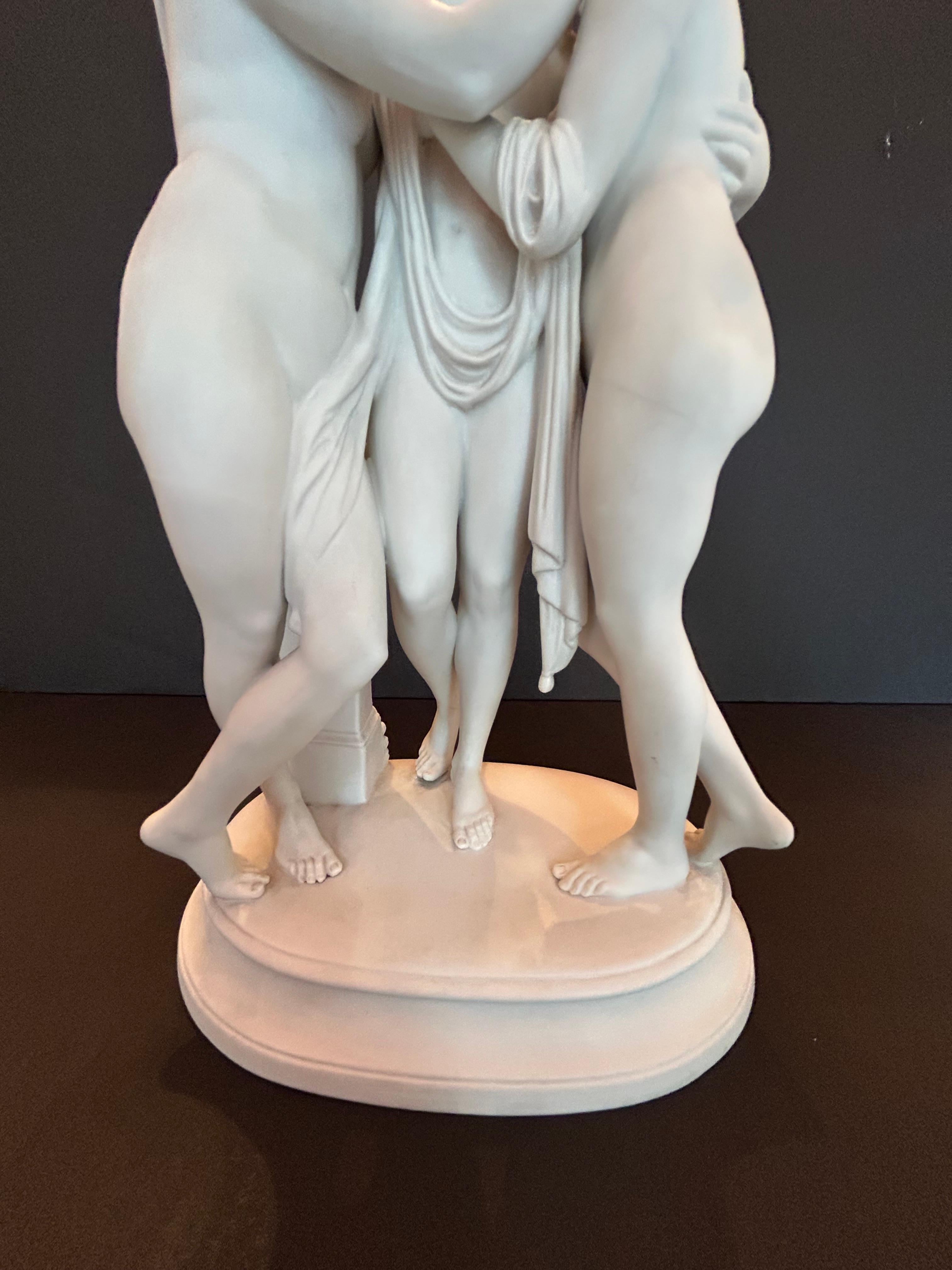The Three Graces, After Canova, Bisque Porcelain, Early Twentieth Century For Sale 6