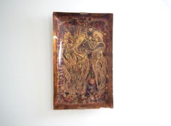 Three Graces Back Painted Panel Attributed to Dube