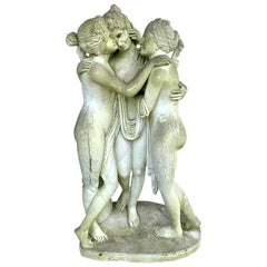 Las Tres Gracias Ninfas, Diosas Griegas Escultura Estatua de Mármol