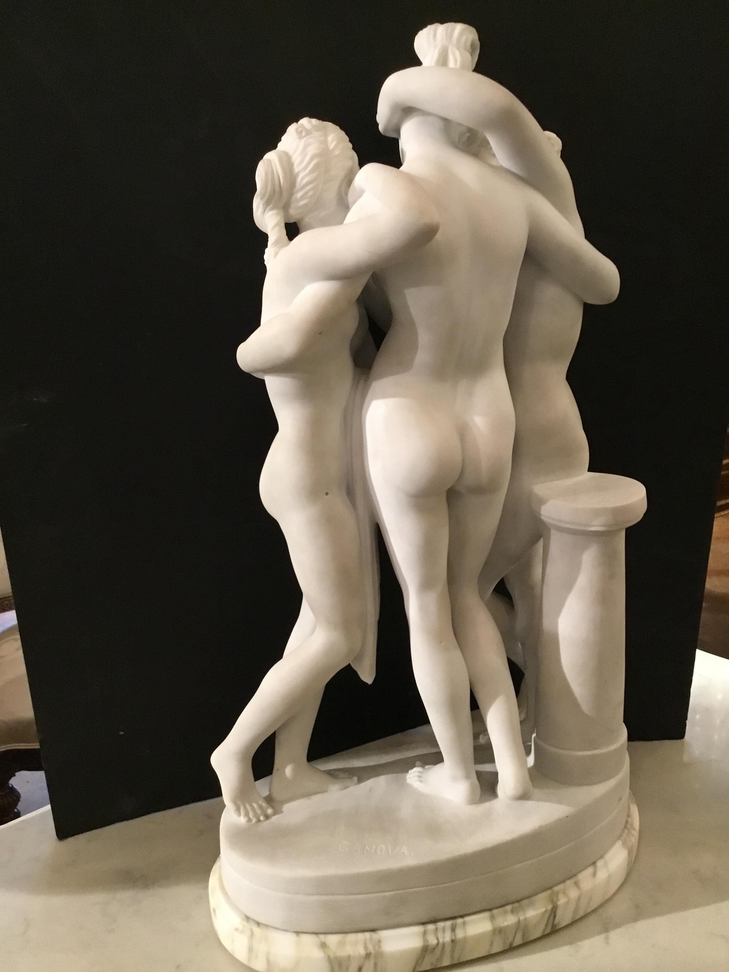 the three graces sculpture