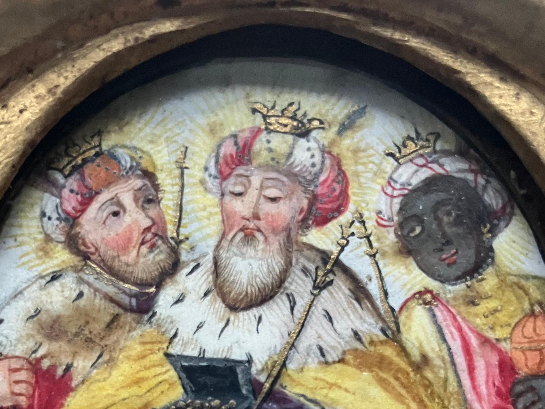 Italiano Pittura in miniatura dei Re Magi in vendita