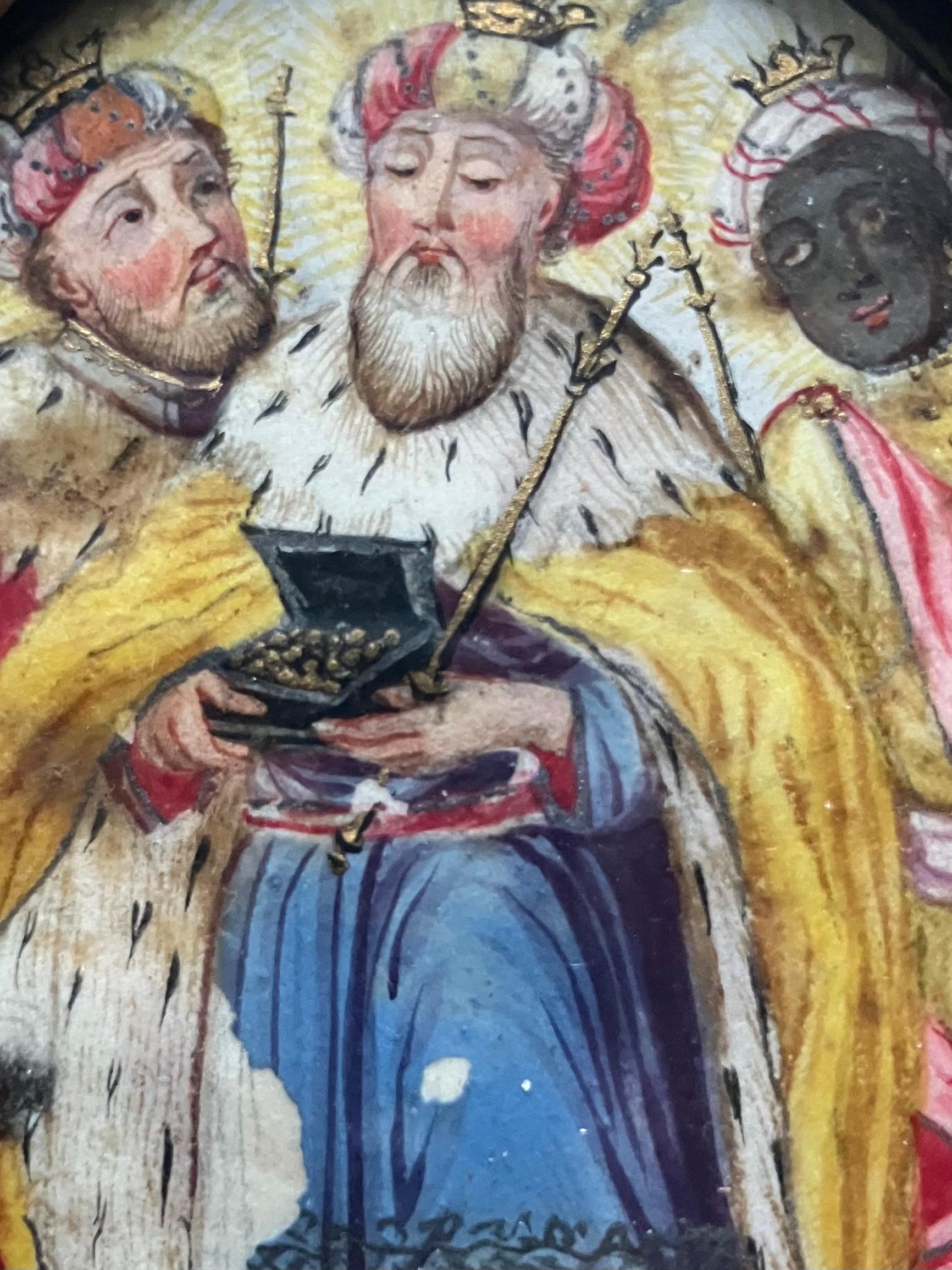 Fatto a mano Pittura in miniatura dei Re Magi in vendita
