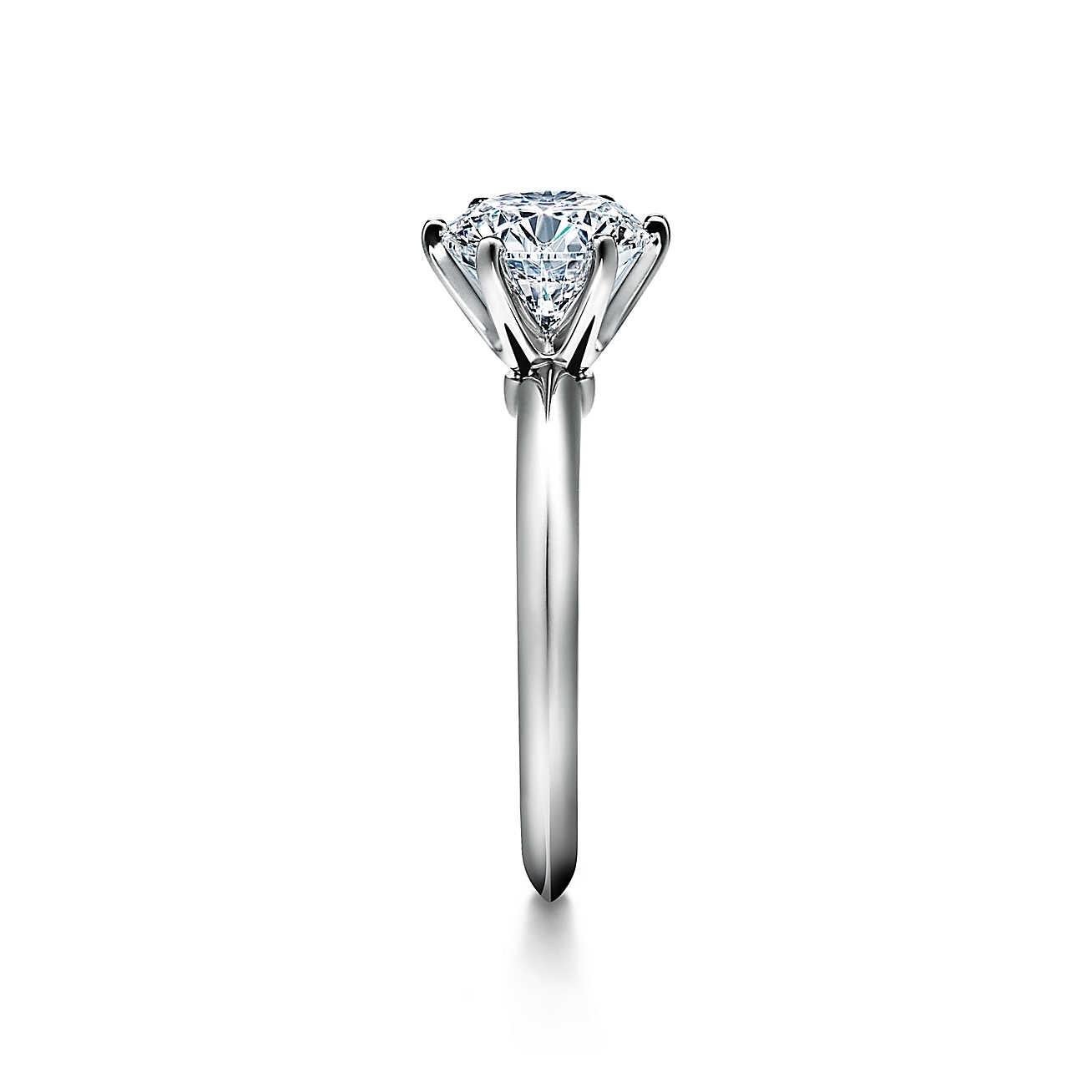 GIA Certified Tiffany Setting 1.02 Carat Diamond Engagement Ring in 950% Platinum.
Clarity: F/VVS1
Size: 5
Weight: 4.7 grams

Description & Details:
A true design masterpiece, the Tiffany Setting is the world’s most iconic engagement ring.