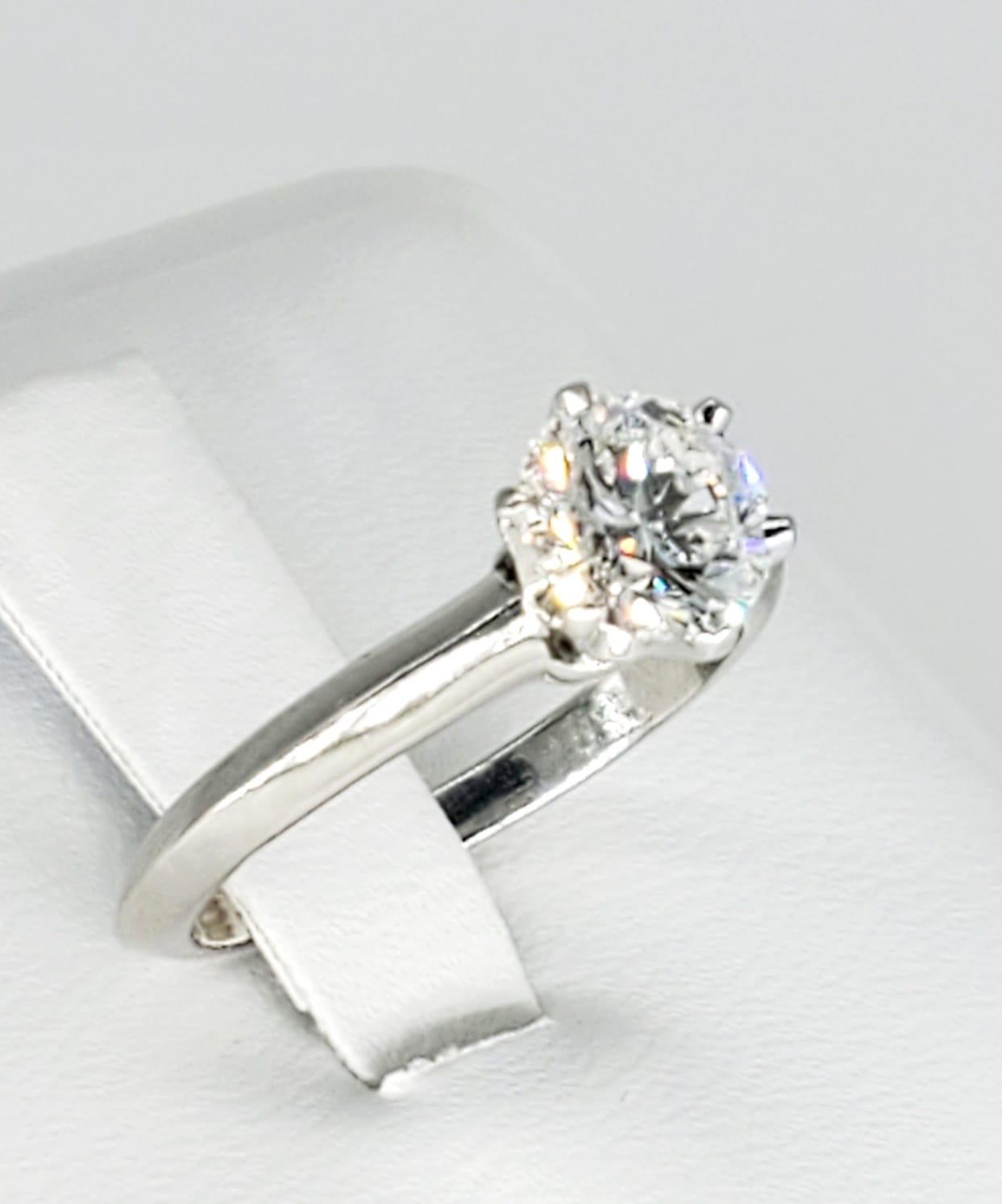 Tiffany & Co. Verlobungsring aus Platin mit 1,02 Karat Diamant F/VVS1 im Zustand „Hervorragend“ im Angebot in Miami, FL