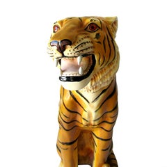 The Tiger King Italian Ceramic Sculpture, 1970s