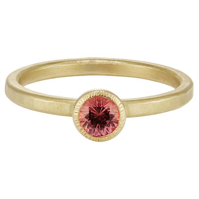 The Tigerlily Padparadsha Ethical Solitaire Ring For Sale
