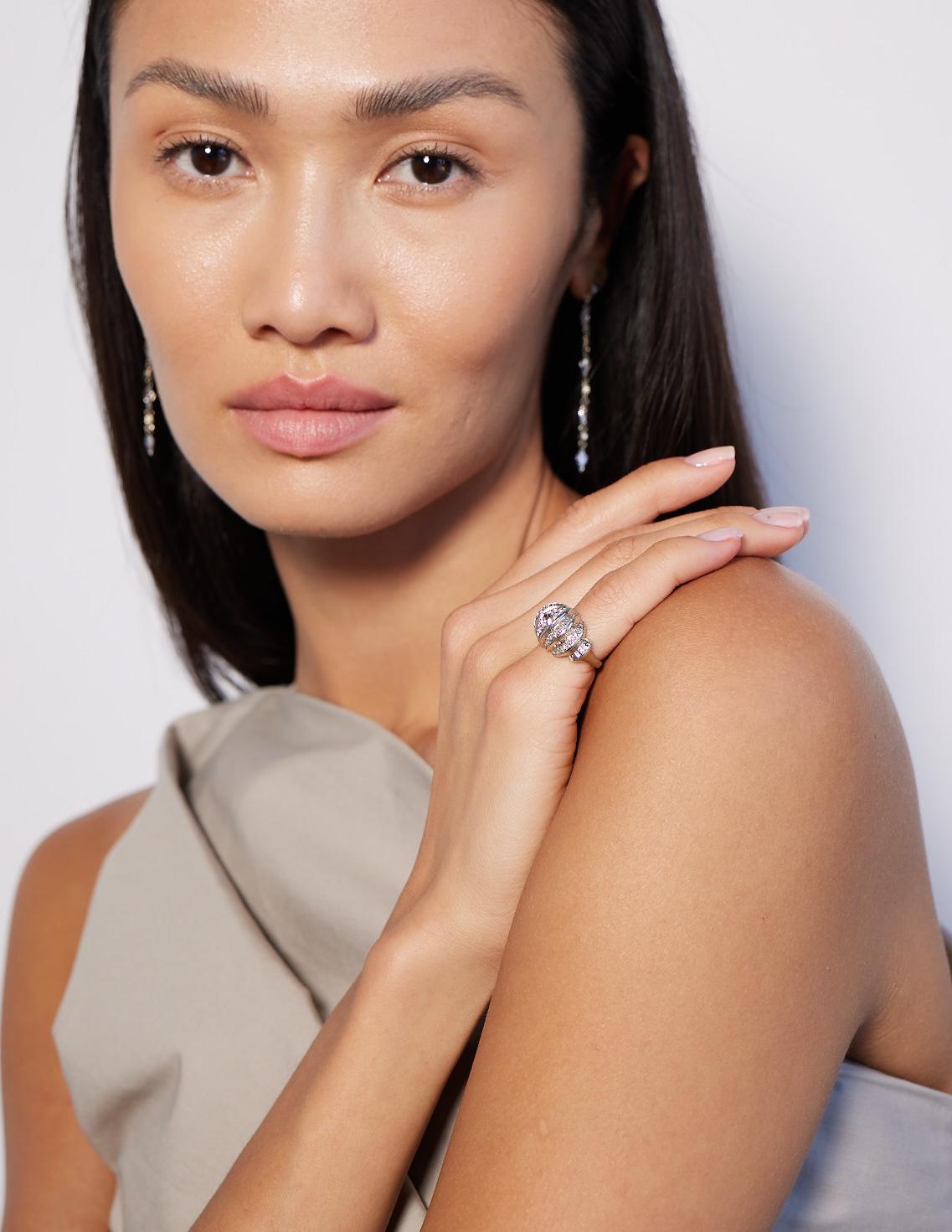 For Sale:  The Tillie Ring GIA Certified 2.05 Carat Domed Diamond Cocktail Ring 5