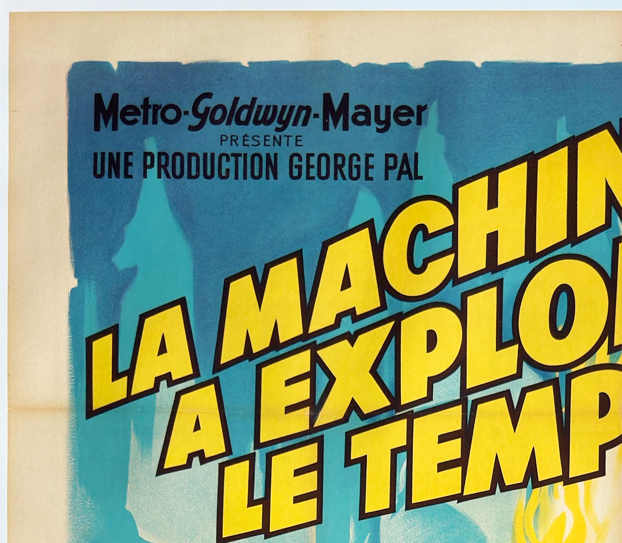 THE TIME MACHINE 1960 French Grande Film Poster, ROGER SOUBIE In Excellent Condition For Sale In Bath, Somerset