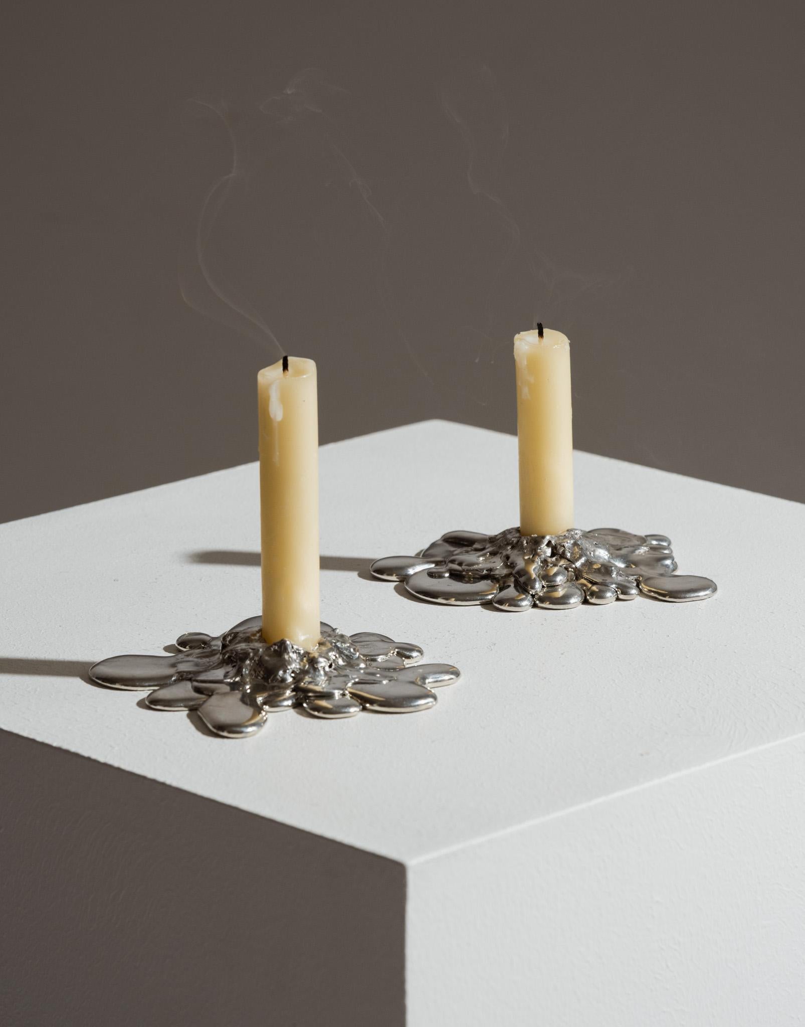 Contemporary “The Tin Collection” Candlestick Holder For Sale