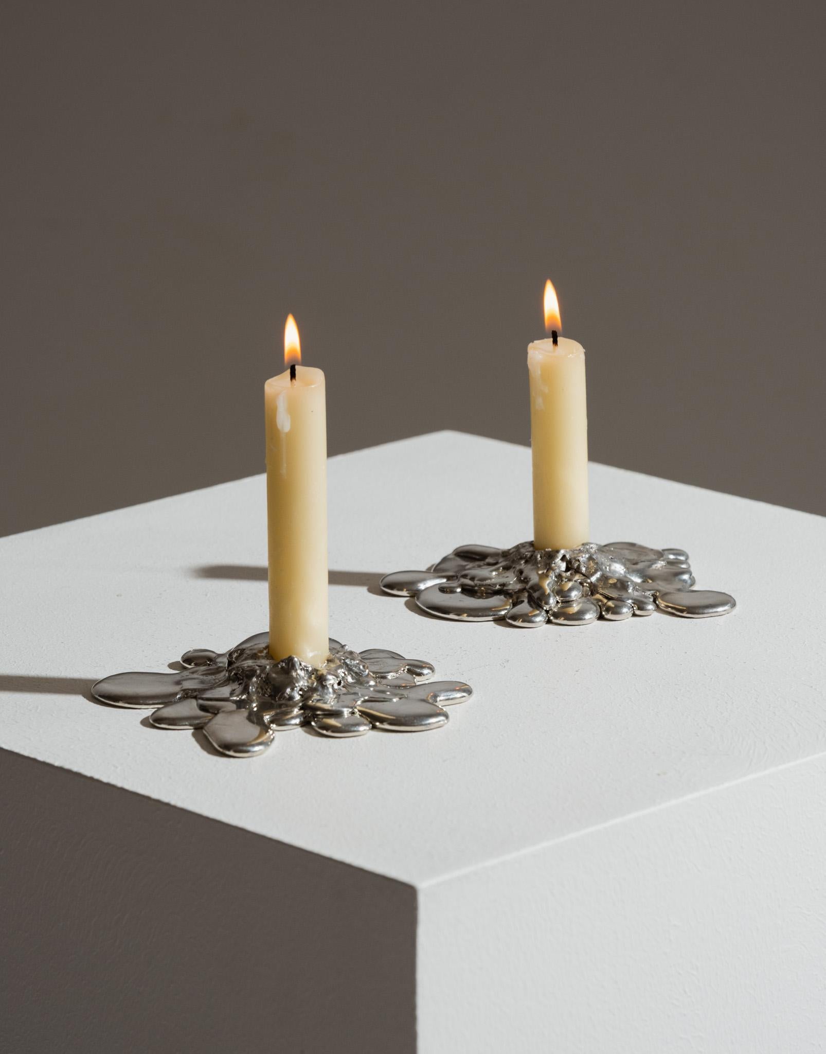 Pewter “The Tin Collection” Candlestick Holder For Sale