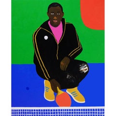 'The Tipping Point' Figurative Portrait Painting by Alan Fears Pop Art Ping Pong
