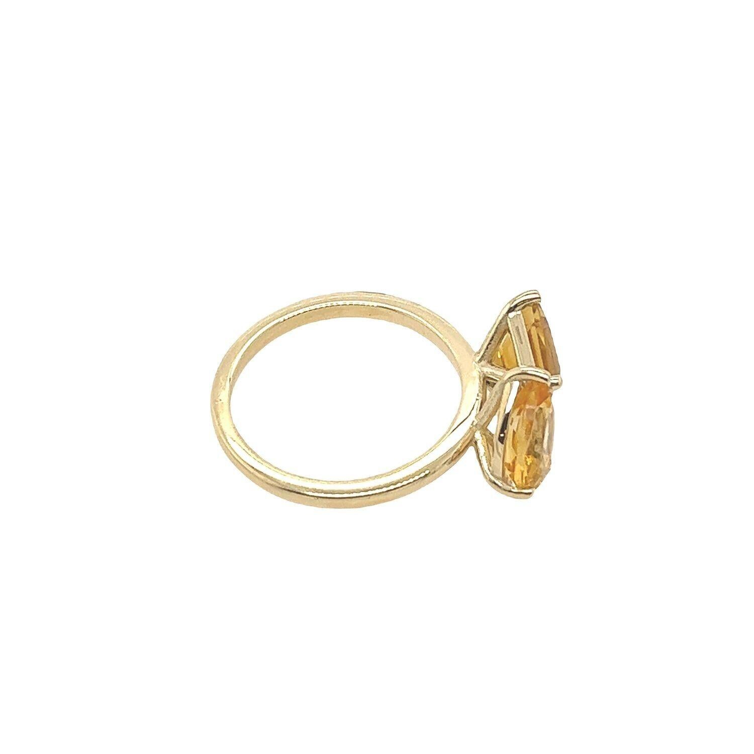 The Toi et Moi Golden Citrine 2.74ct Ring in 14ct Yellow Gold For Sale 1