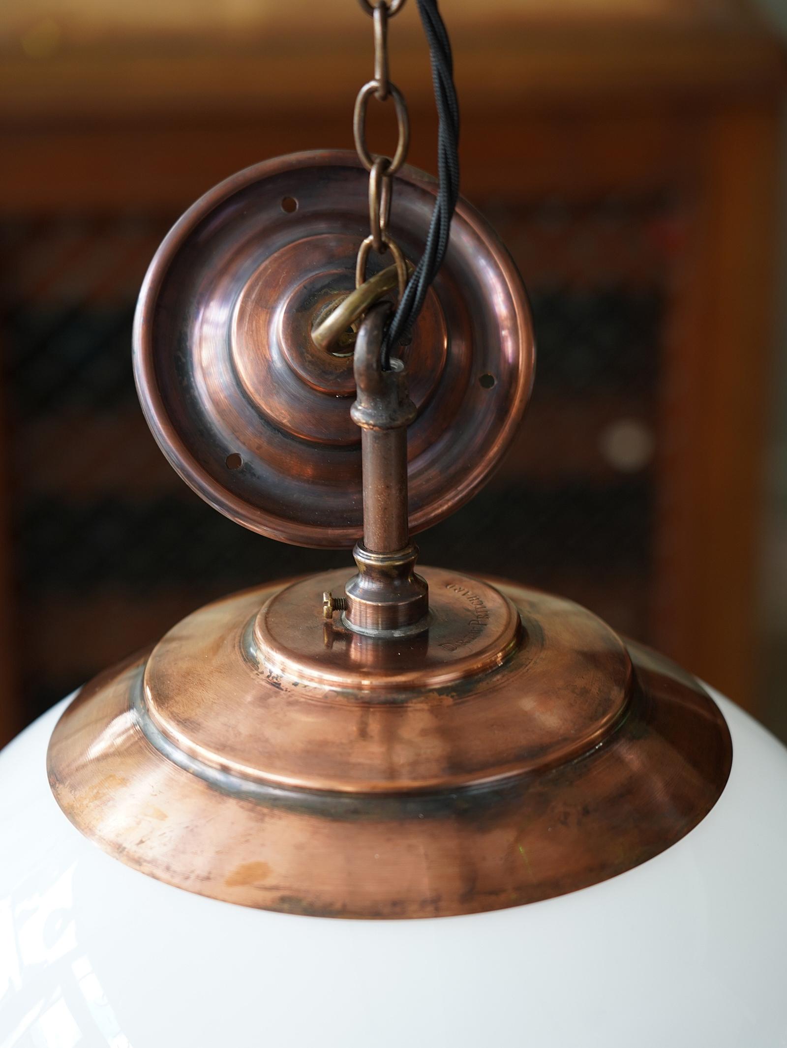 Tomkin Globe Light in Patinated Copper 1