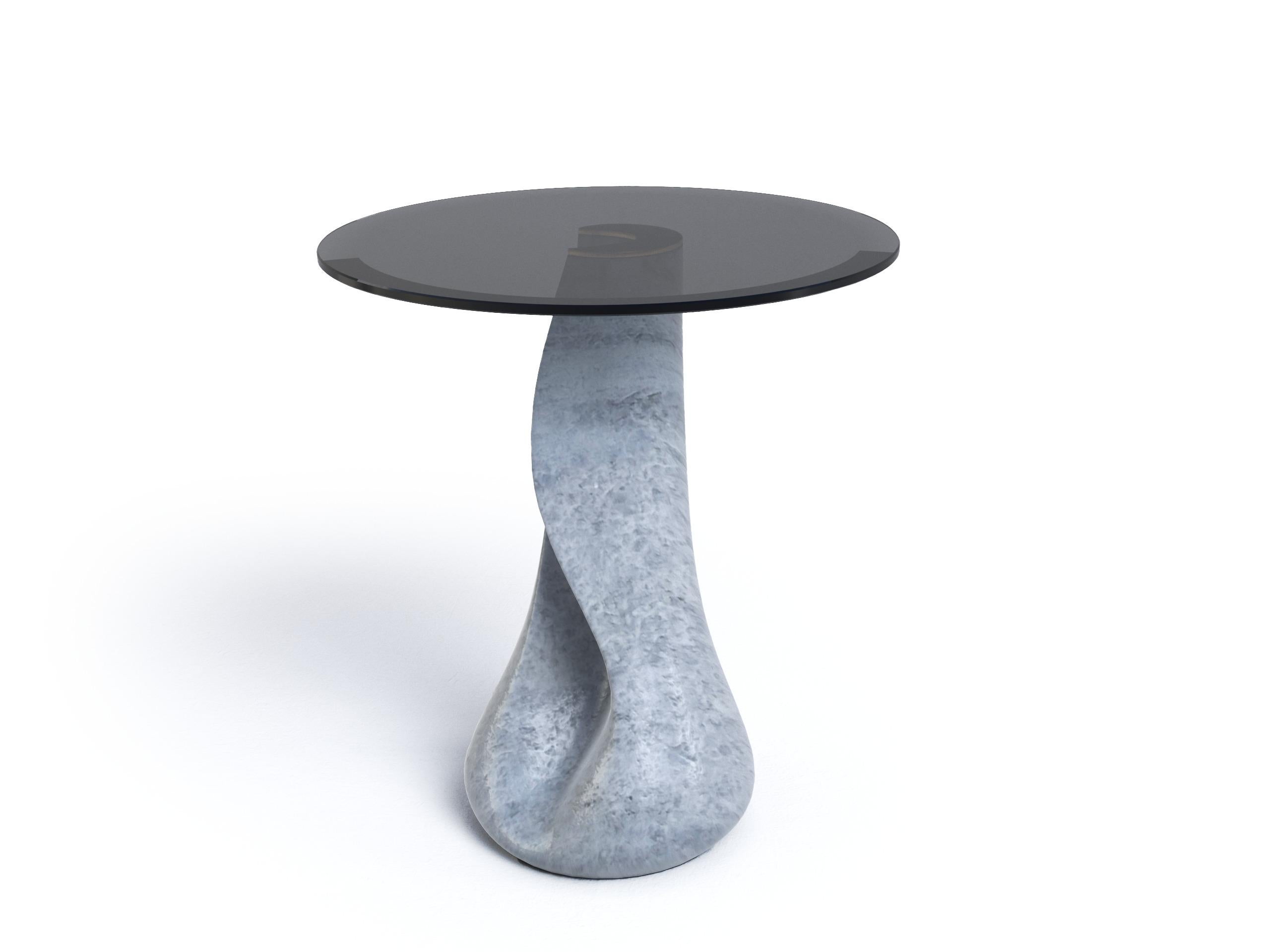 Britannico Tavolino artigianale in quarzite blu Cristalita di Grzegorz Majka The Touch III in vendita
