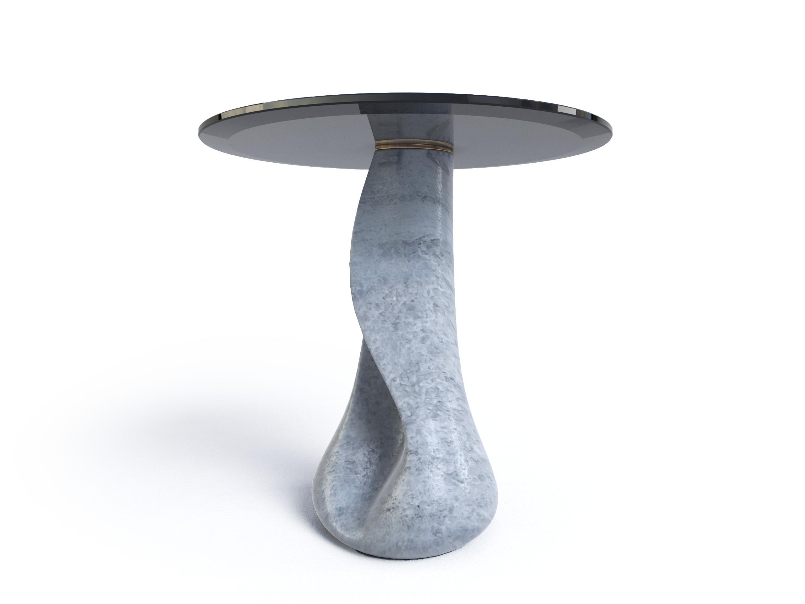 Tavolino artigianale in quarzite blu Cristalita di Grzegorz Majka The Touch III In condizioni Nuovo in vendita a Geneve, CH