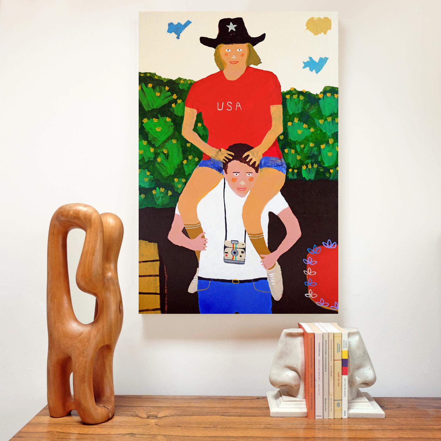Modern 'The Tourists' Portrait Painting by Alan Fears Pop Art For Sale