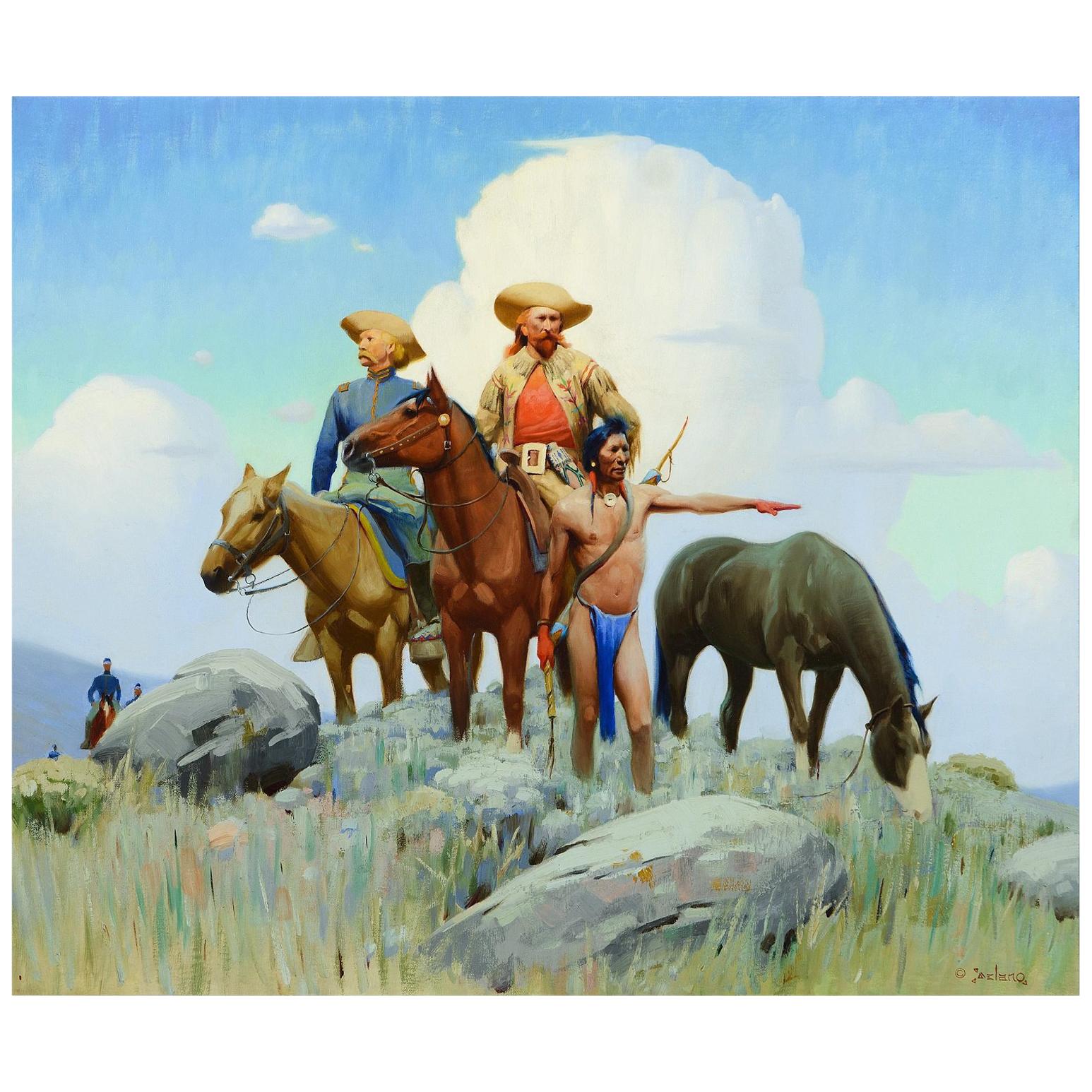 The Trail Ahead, after American Classical Oil Painting by Gerard Delano For Sale