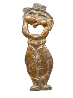 "The Tramp" Vintage Bottle Opener Mid-Century Modern Metal Breweriana Barware