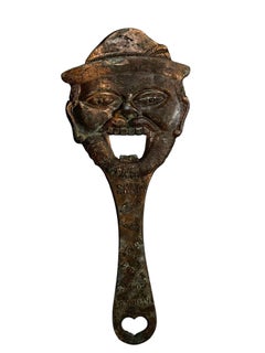 Apribottiglie vintage "Il vagabondo", metallo moderno di metà secolo, articoli da bar Breweriana