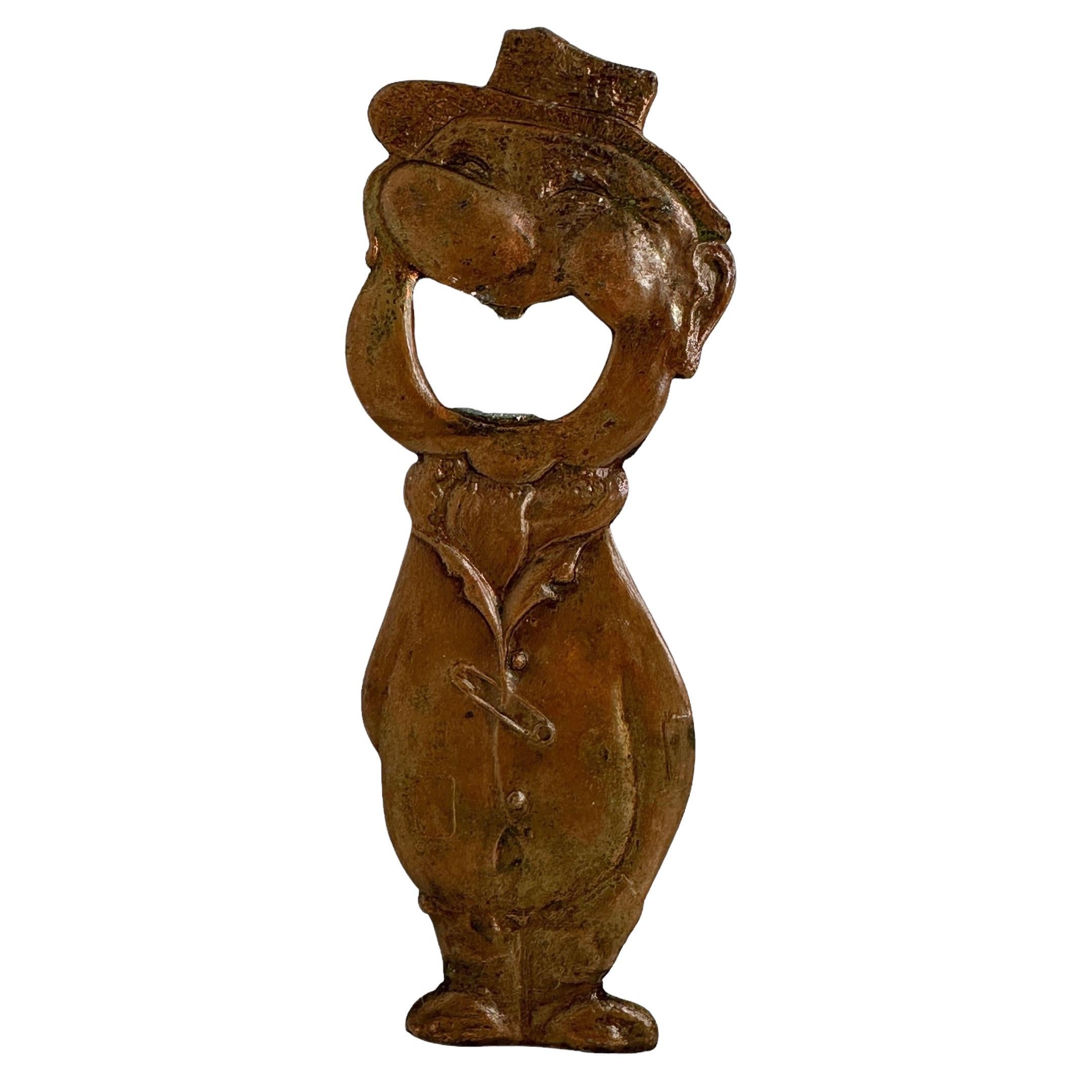 "The Tramp" Vintage Bottle Opener Mid-Century Modern Metal Breweriana Barware