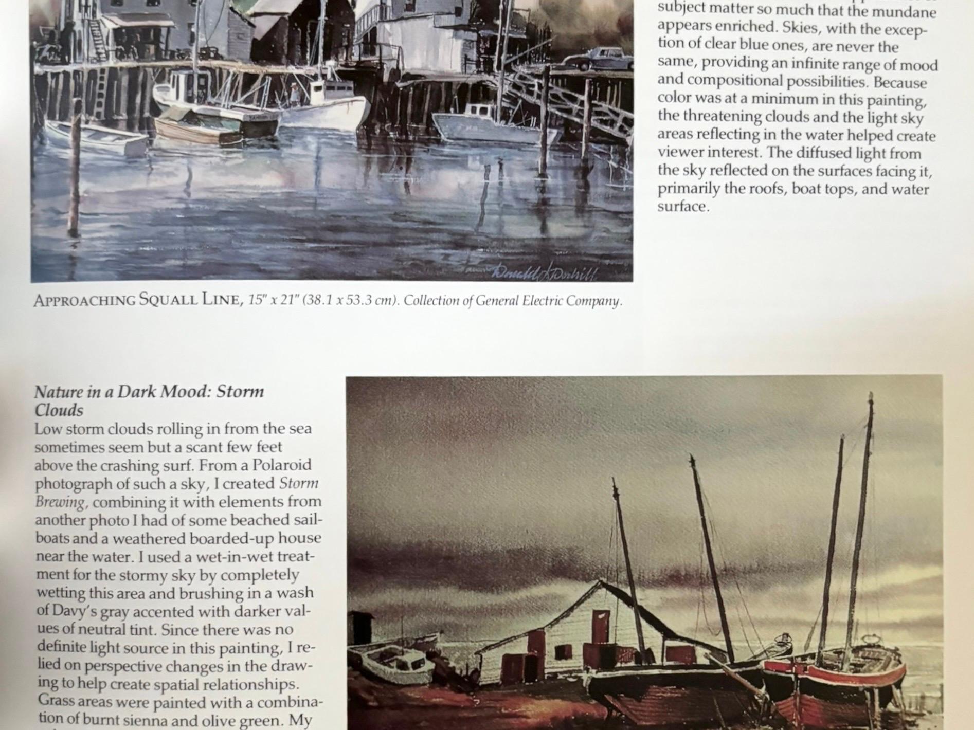 The Transparent Touch, Watercolor Interpretations of Traditional Subjects by Donald L. Dodrill. Hardcover book with dustjacket, published in 1989 by Watson-Guptill Publications of New York. Manufactured in Singapore. Illustrated, 144 pages.

