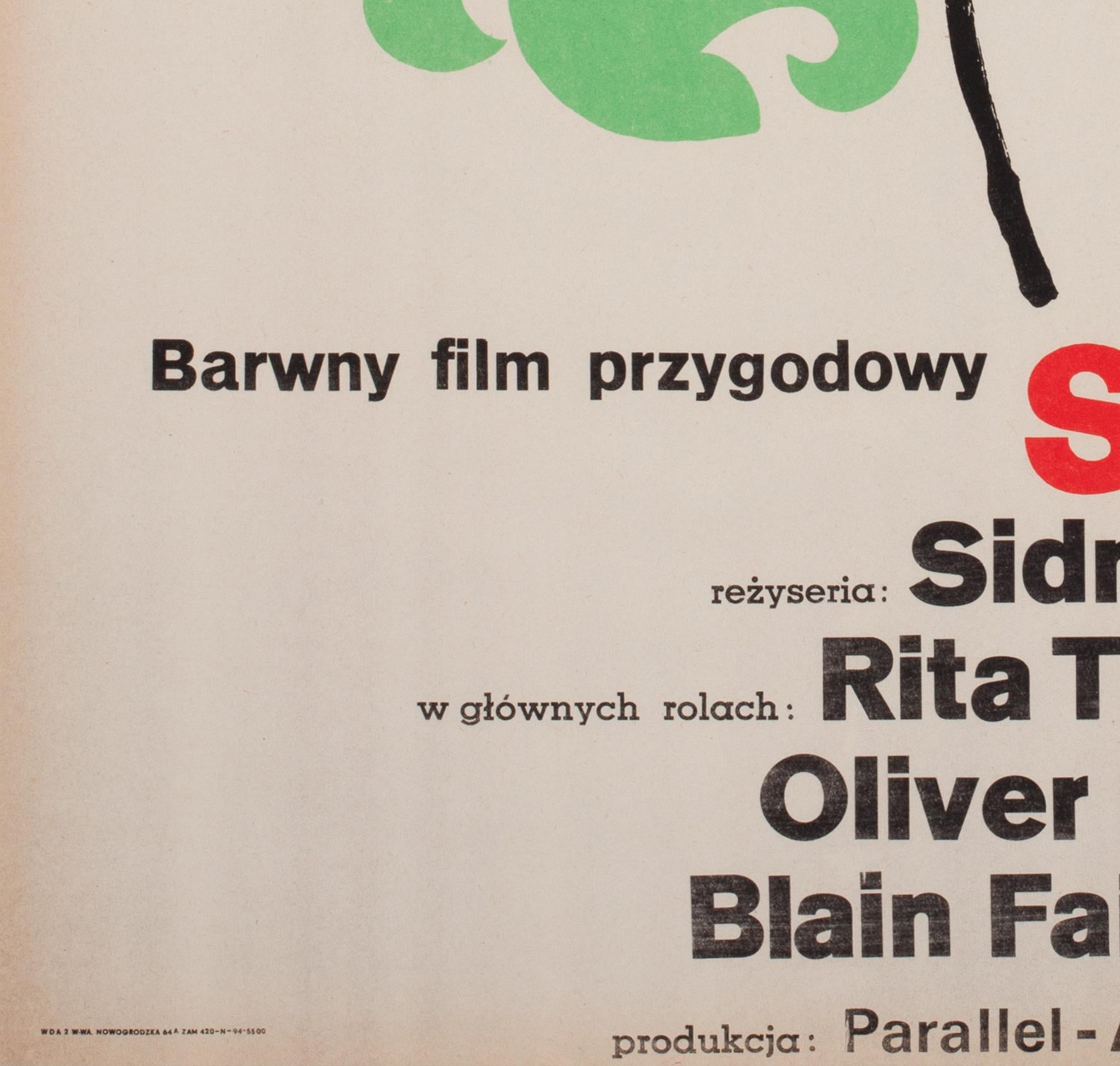 Affiche A1 polonaise du film The Trap 1969, Wladyslaw Janiszewski en vente 1