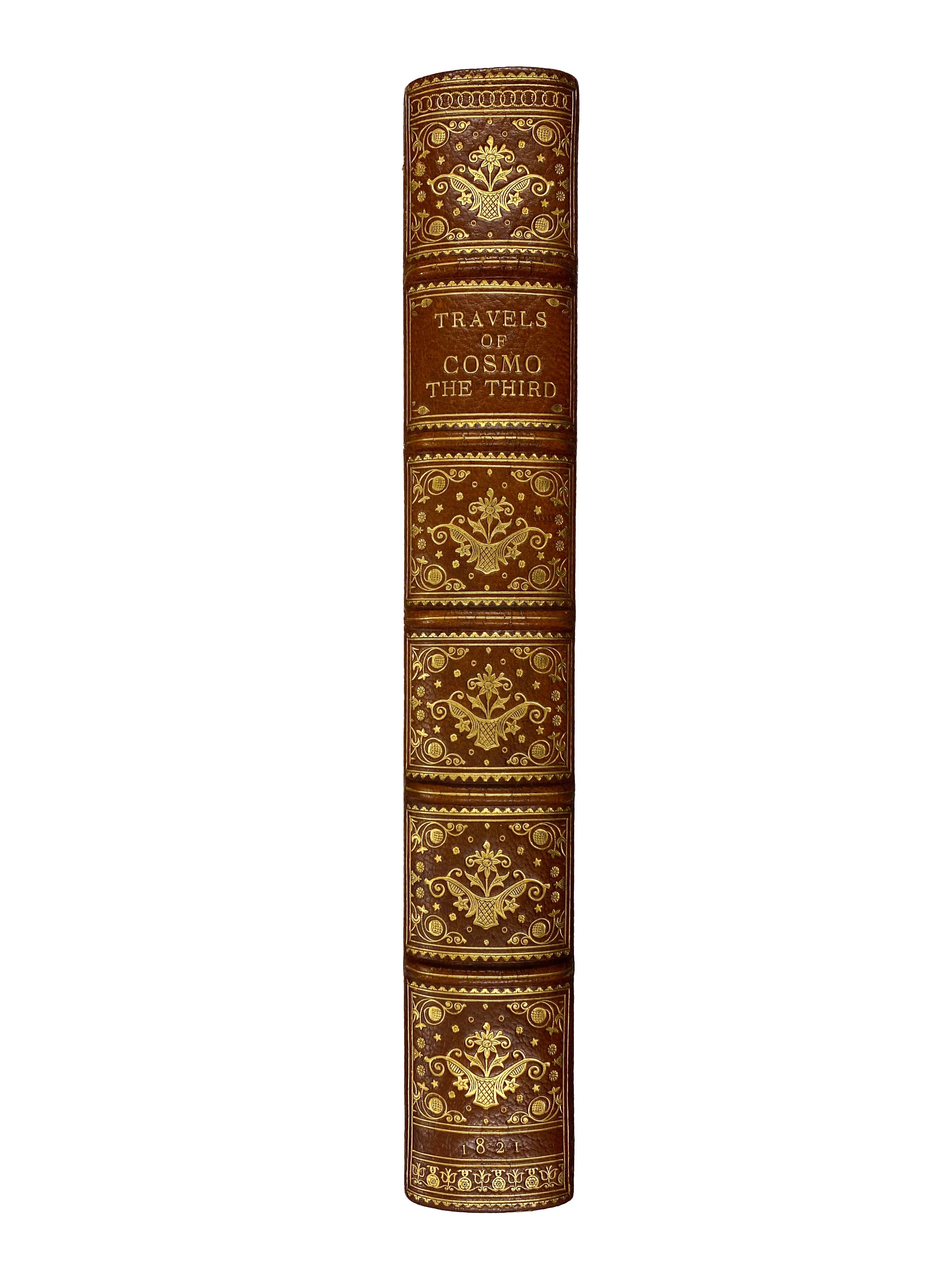 Cuir Les voyages de Cosmo le Troisième, traduits en anglais 1821 en vente