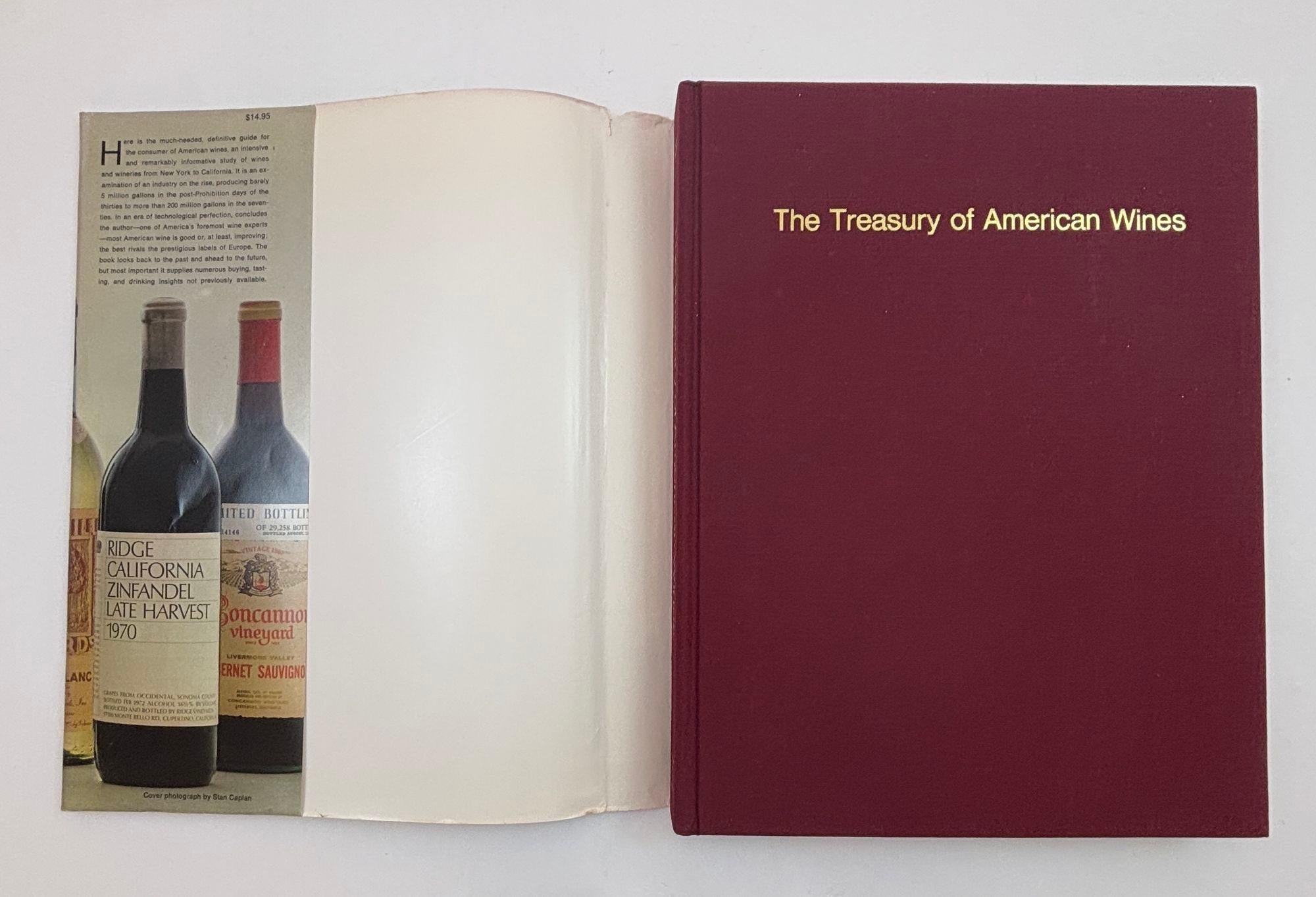 20th Century The Treasury of American Wines Hardcover 1973 For Sale