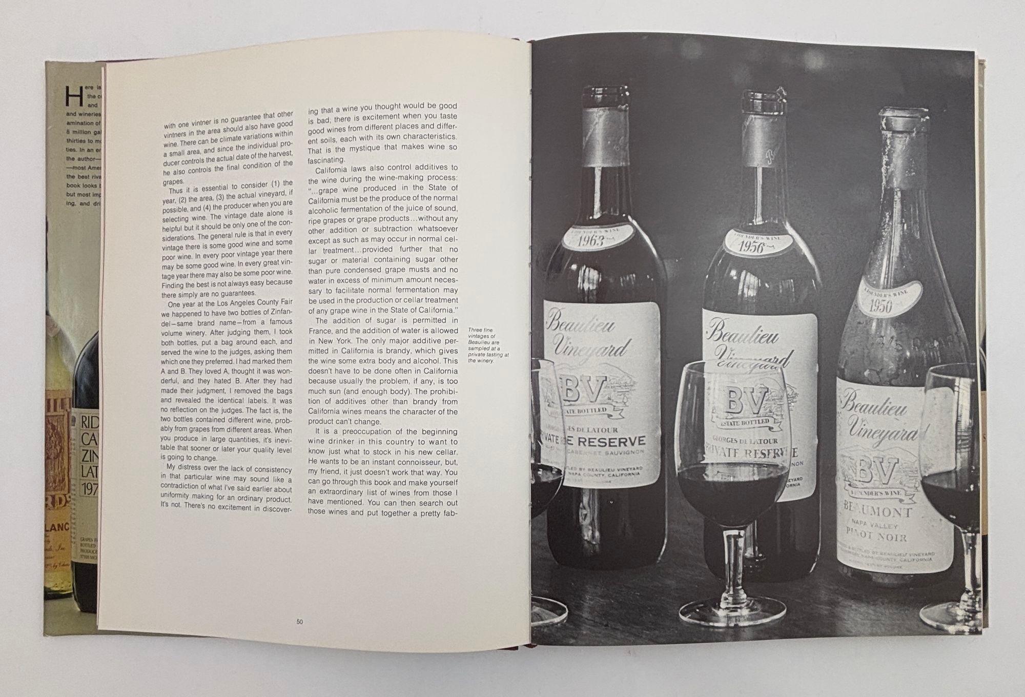 The Treasury of American Wines Hardcover 1973 For Sale 1