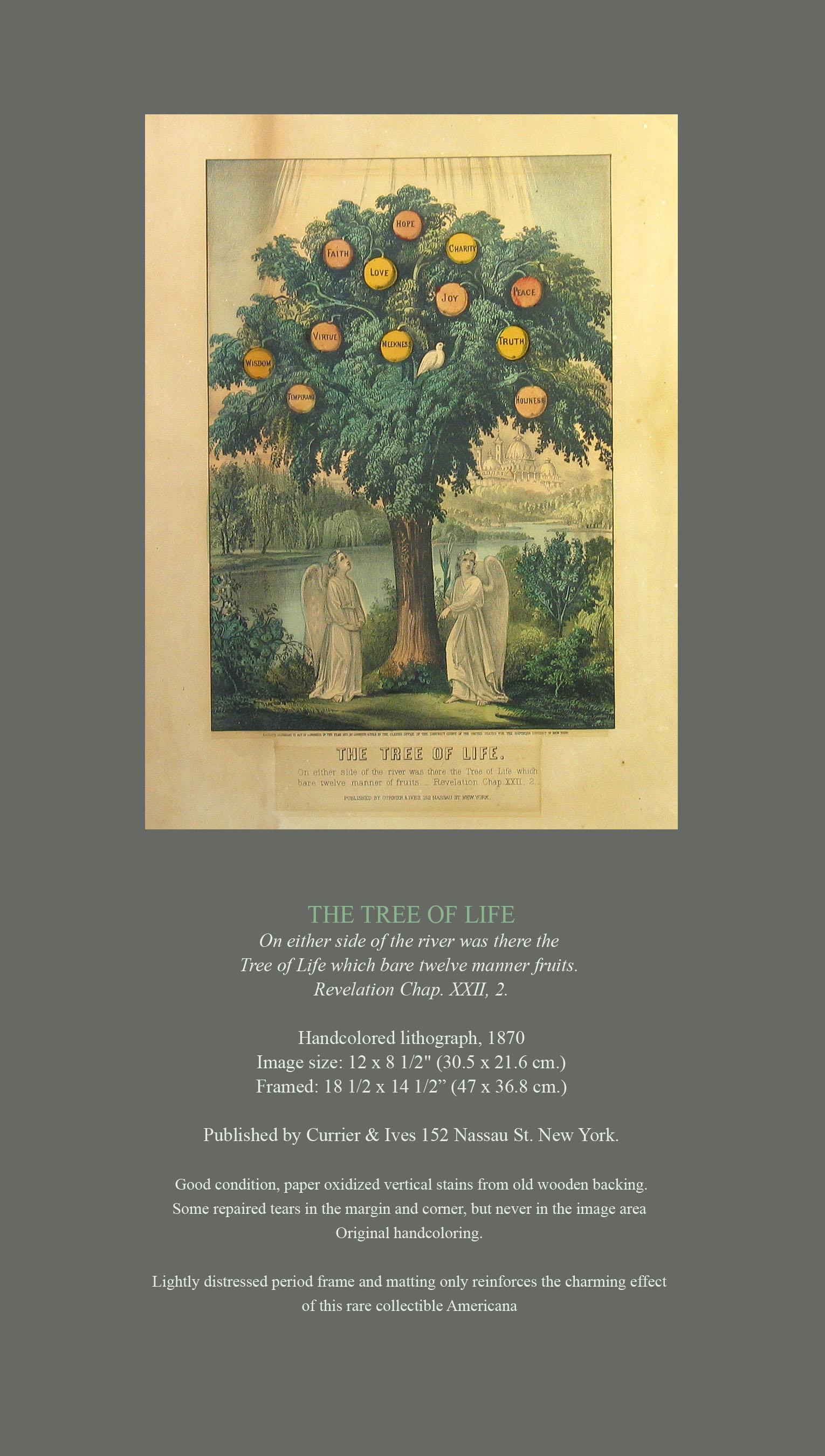 The Tree of Life Lithograph, circa 1870 In Good Condition In Ottawa, Ontario