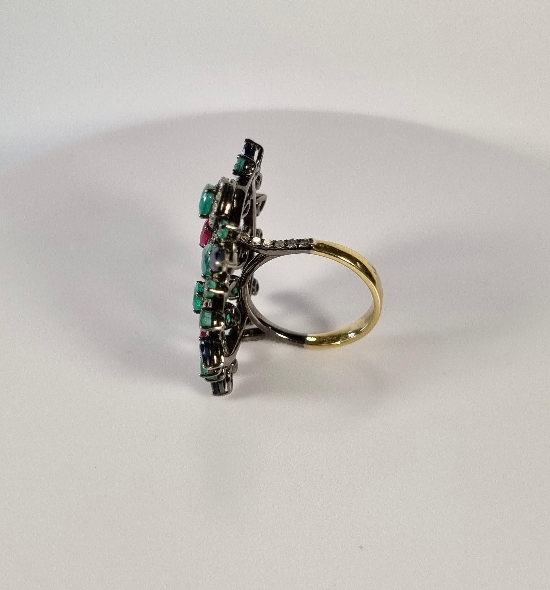 Irama Pradera is a Young designer from Spain that searches always for the best gems and combines classic with contemporary mounting and styles. 
Sleekly crafted in 18K white gold these romantic and sophisticated articulated movable ring gives a
