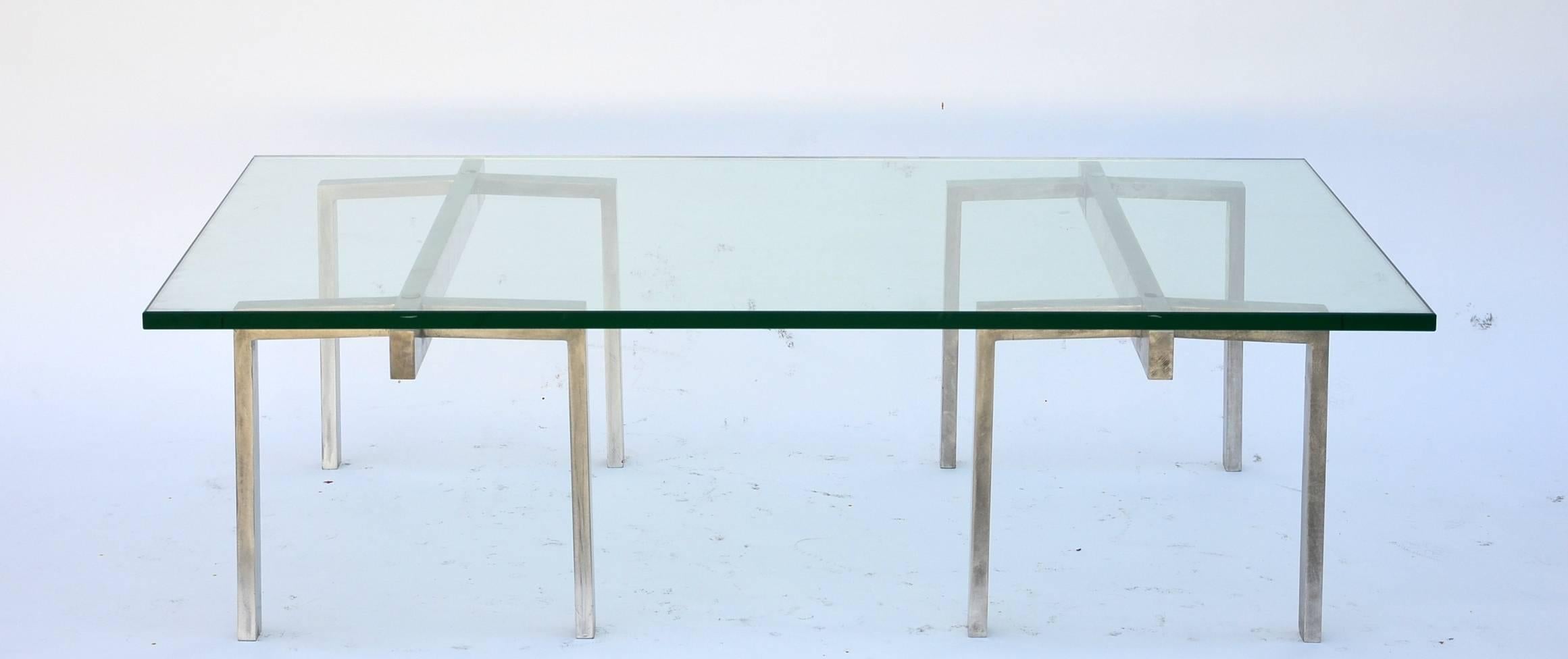 Polished 'Treteaux' Coffee Table by Design Frères For Sale