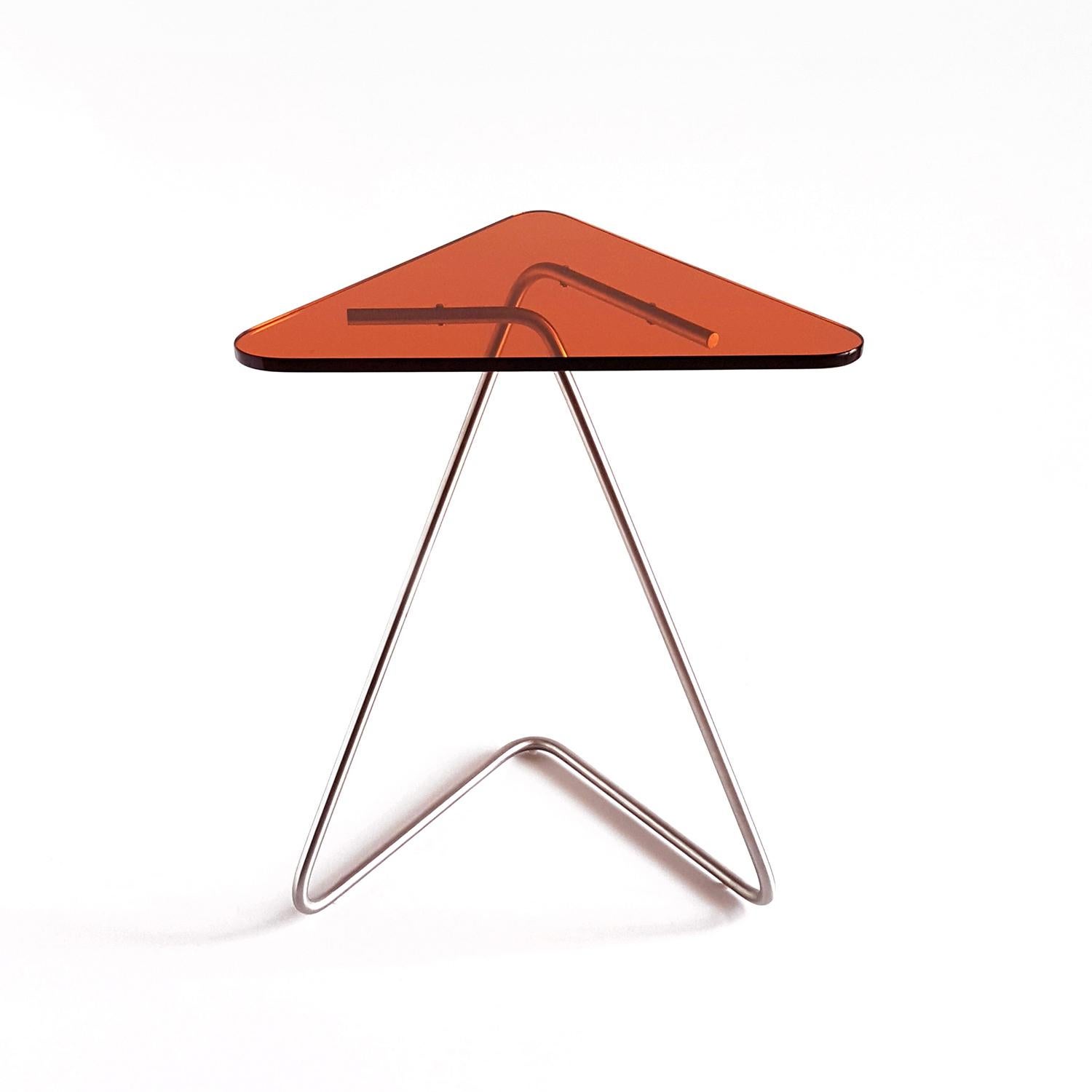 Steel Triangle Side Table by Rita Kettaneh