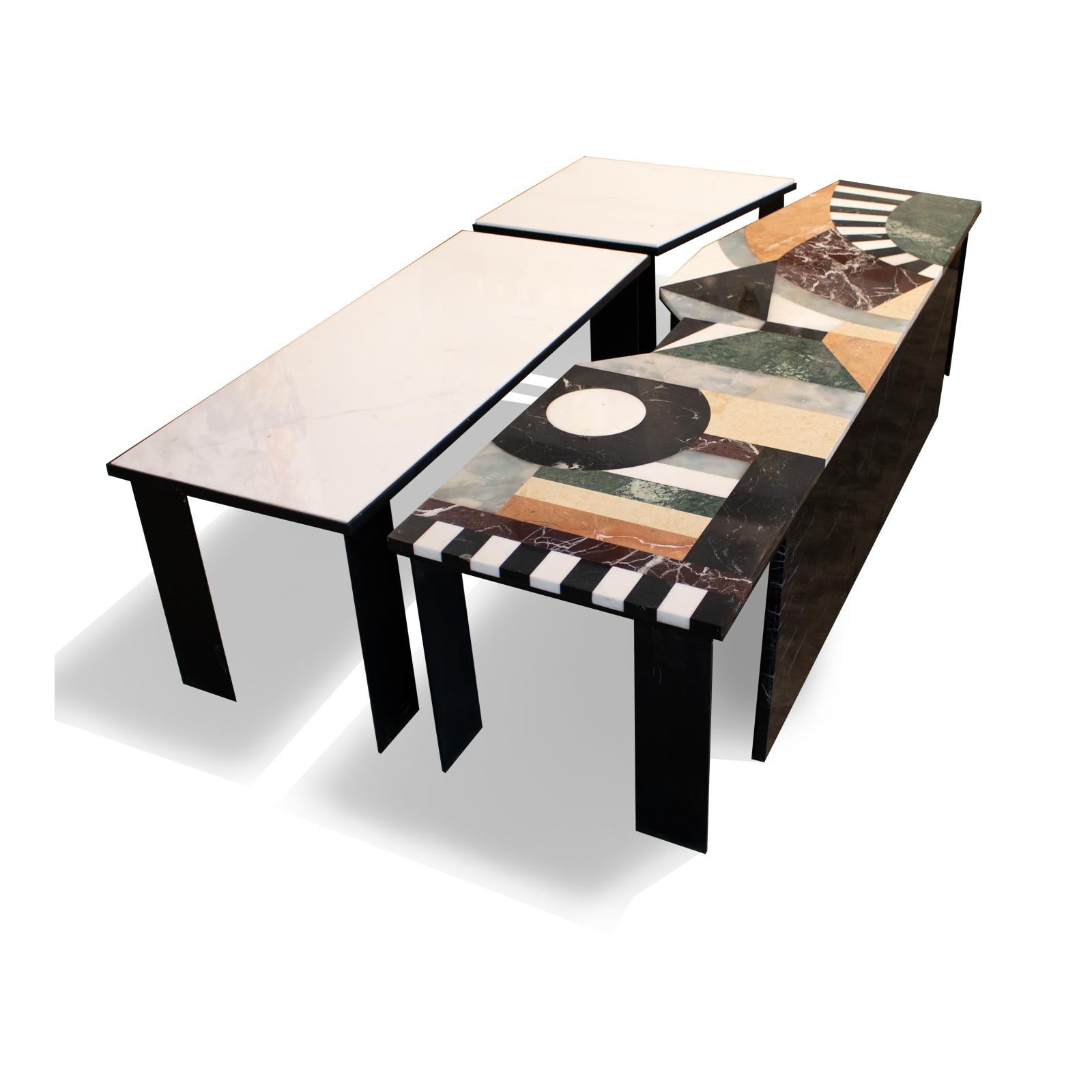 Métal THE TRIO -set de 3 tables basses en vente