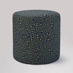 Pill Stool in Trippy Indigo, Made in UK by Sister- Modern & Compact Form