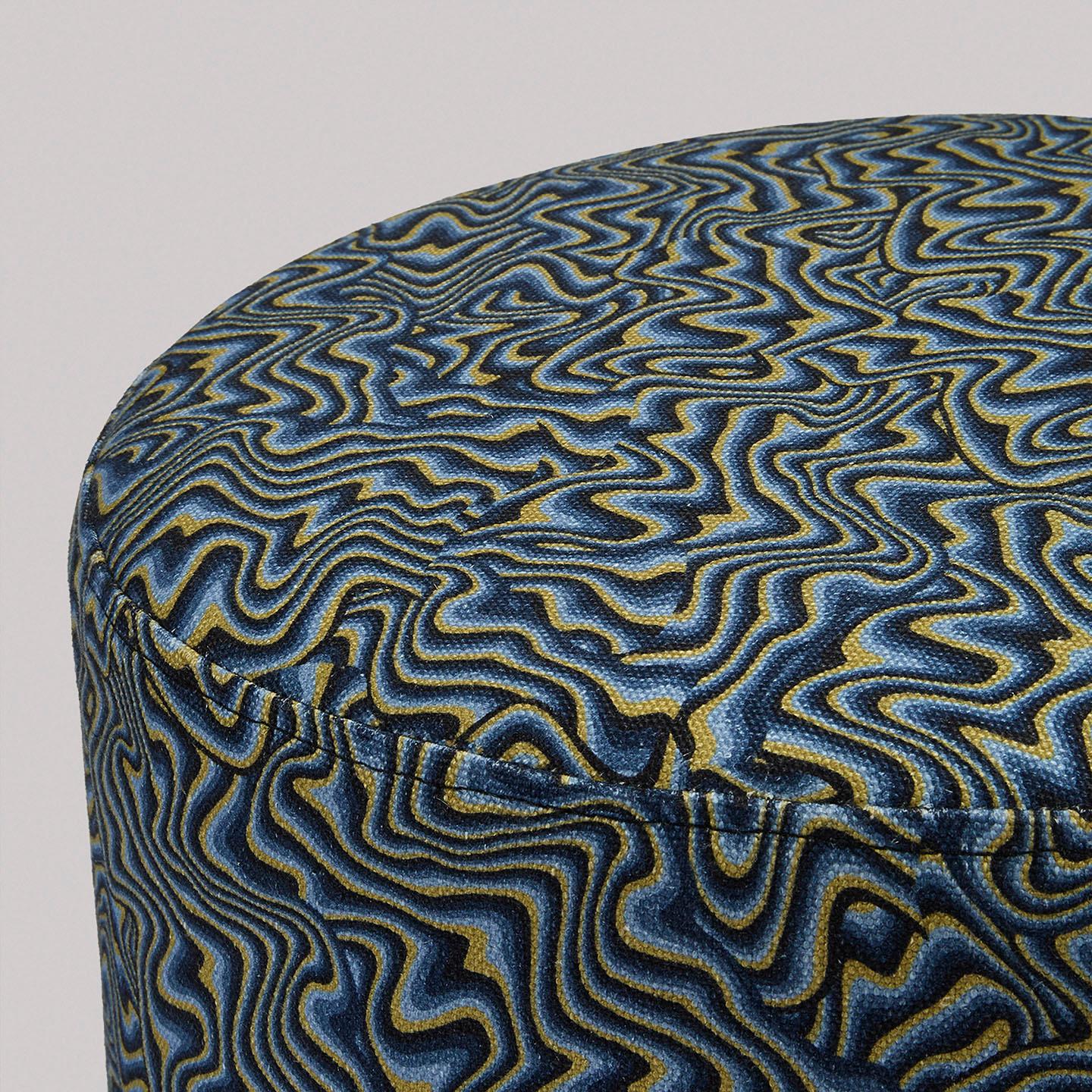 British The Trippy Stool in Indigo by Sister by Studio Ashby For Sale