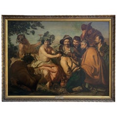 "The Triumph of Bacchus" nach Diego Velázquez, signiert M. De Saivin 1897