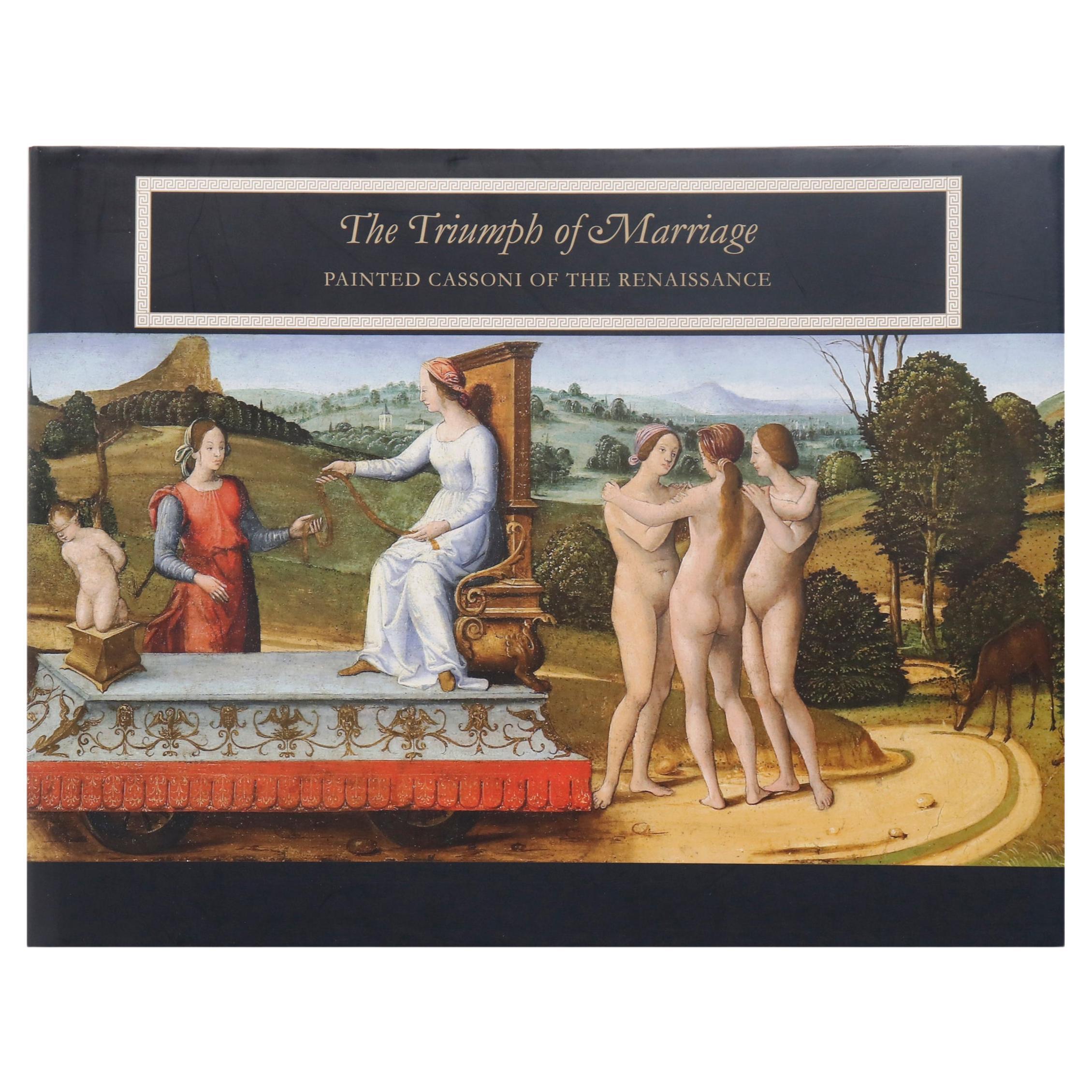 Le triomphe du mariage, peint par Cassoni de la Renaissance en vente