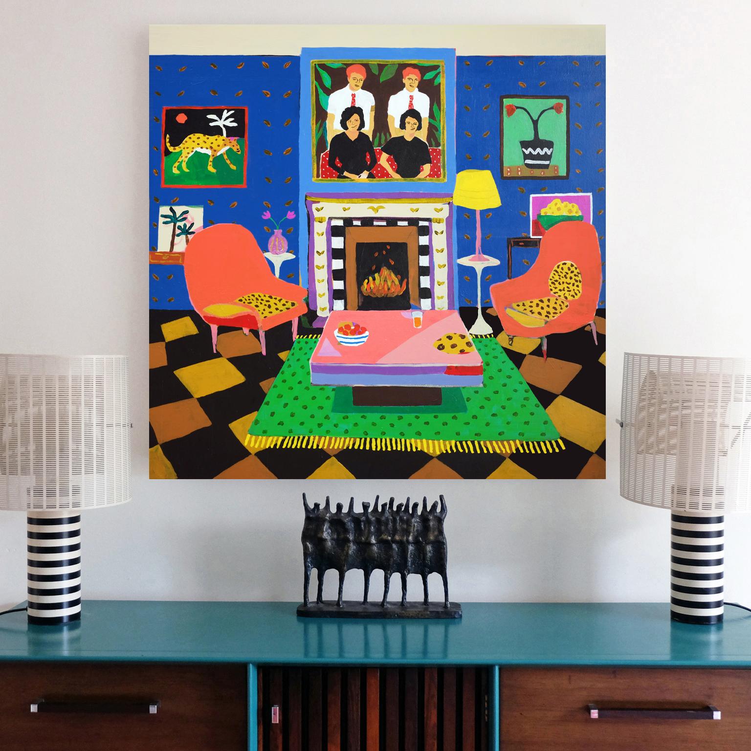 British 'The Trophy Room' Painting by Alan Fears Pop Art Interiors