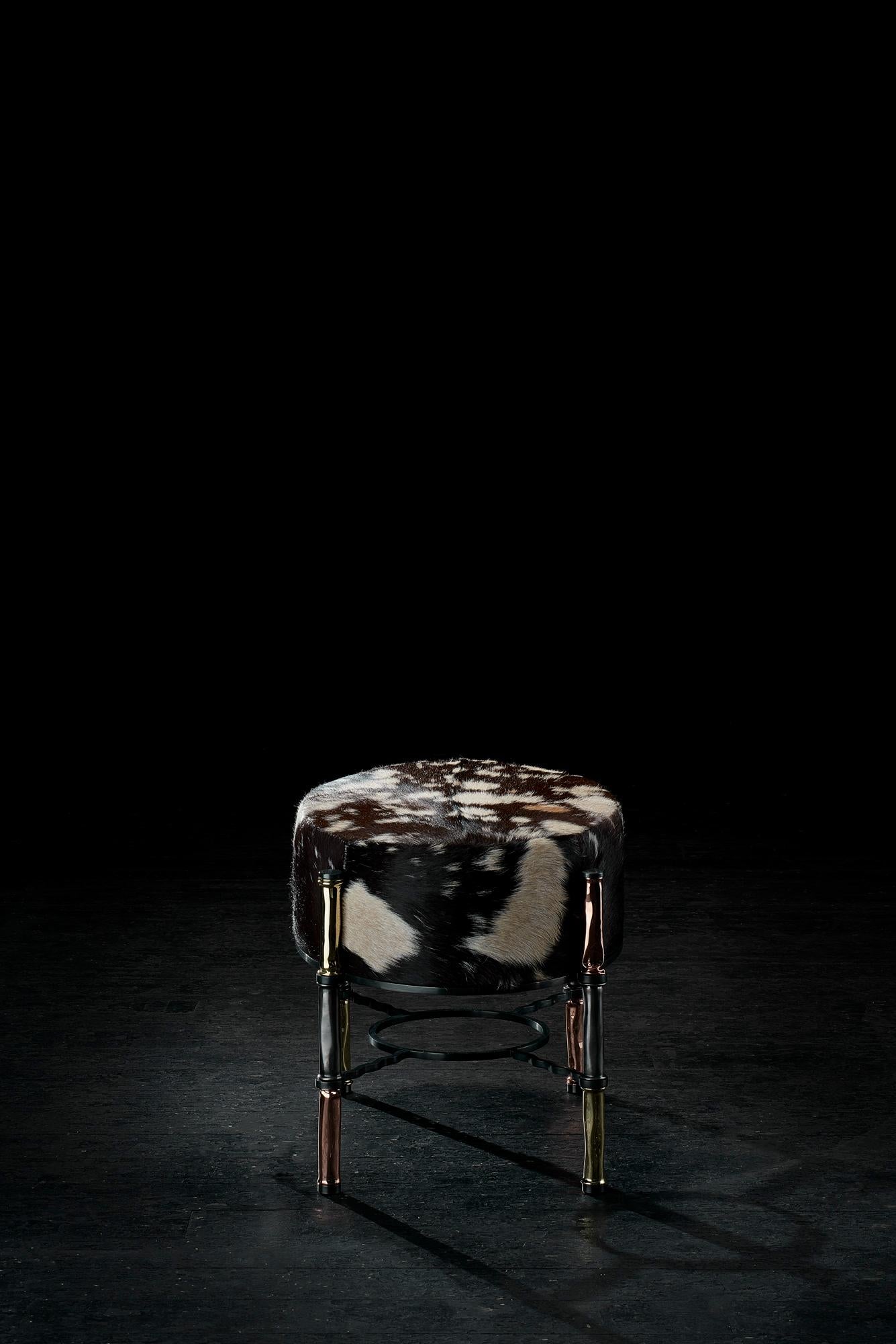 Blackened Trophy Stool For Sale
