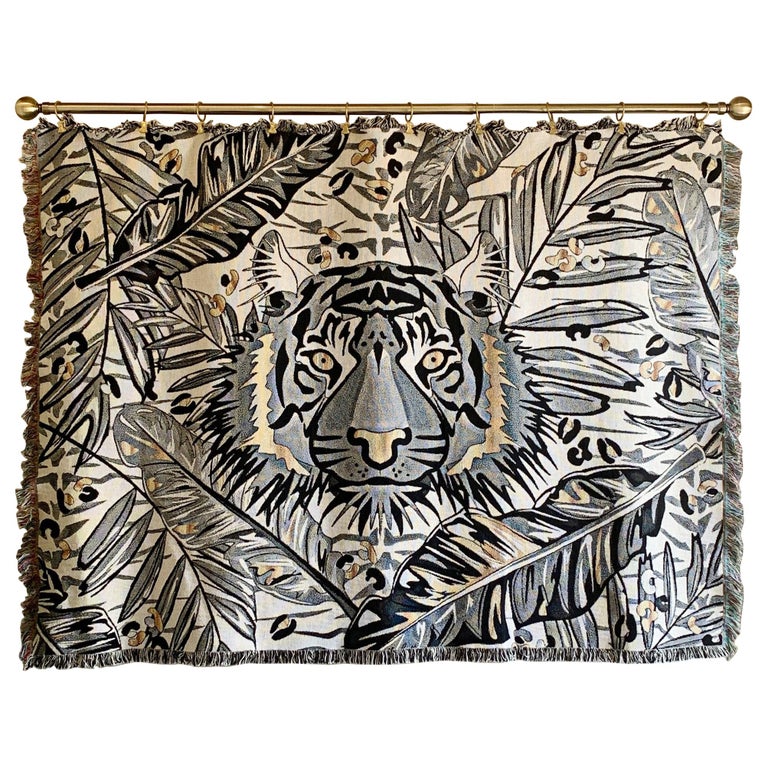 The Tropics Collection 'Tiger' Woven Throw For Sale at 1stDibs