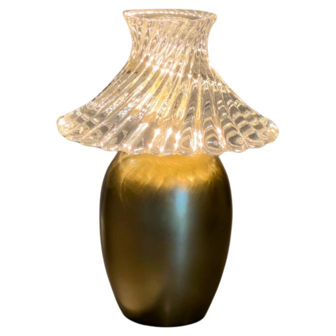 The Twilight Tragbare LED-Lampe aus Kristall und Bronze von André Fu Living im Angebot