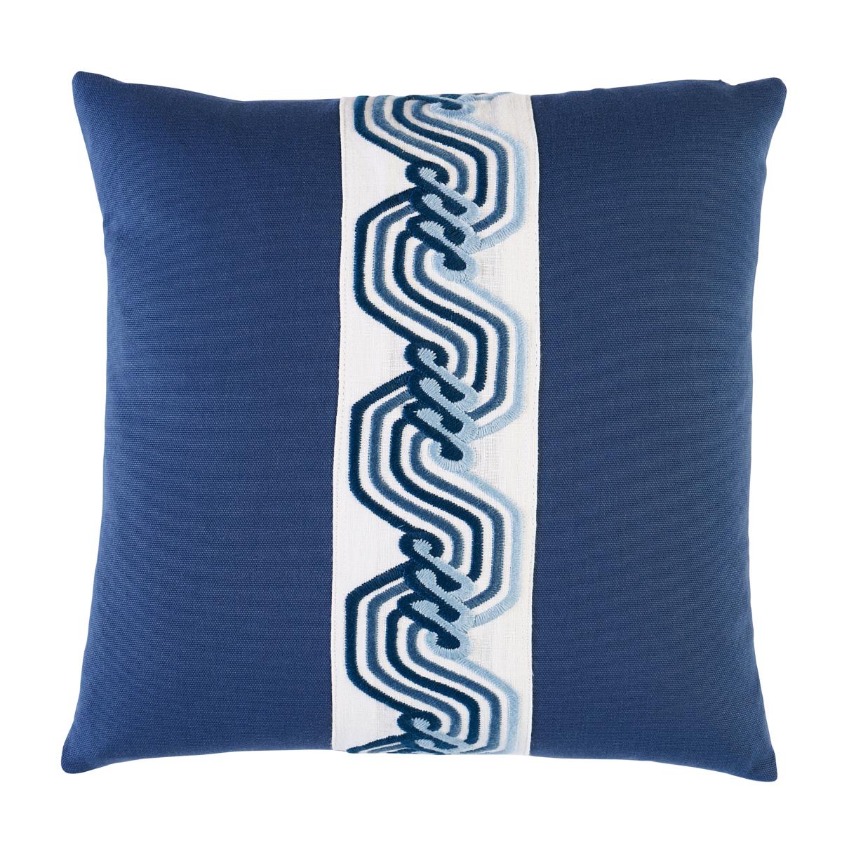 The Twist Embroidered Pillow 16" For Sale
